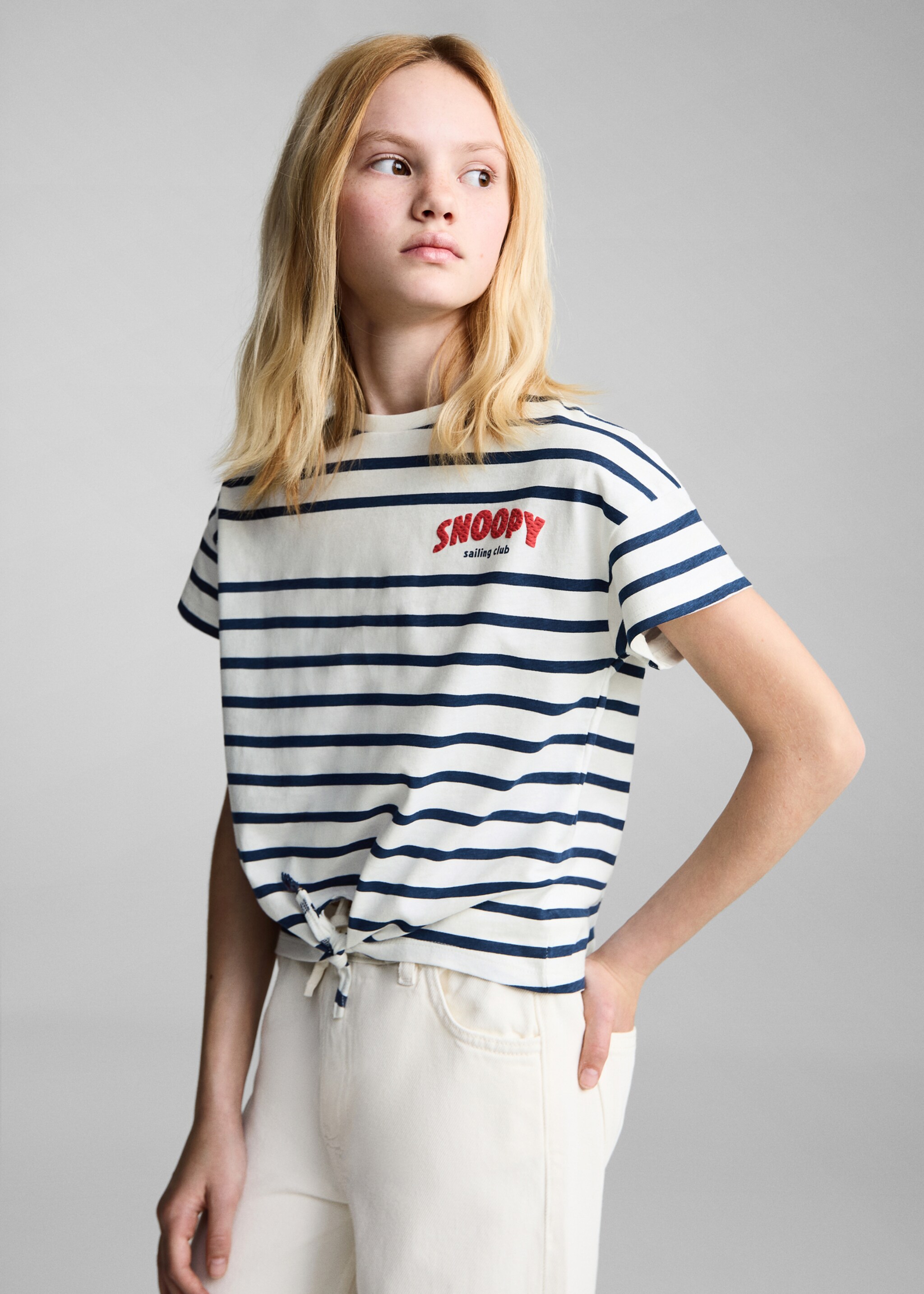 Snoopy striped knot T-Shirt - Medium plane