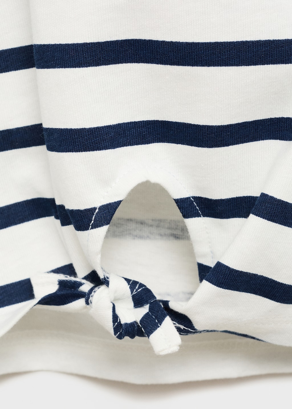 Snoopy striped t-shirt with knot detail
