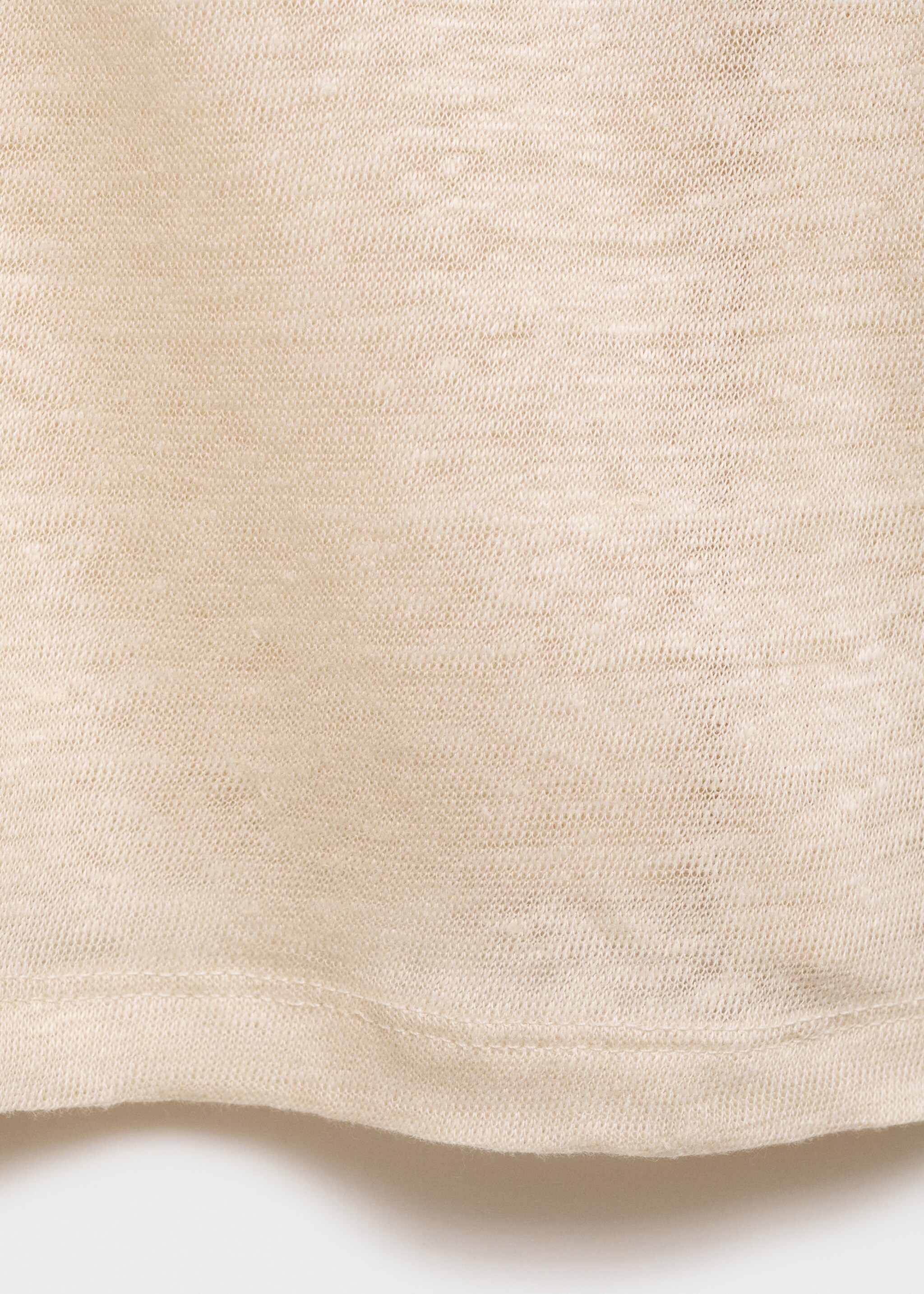 V-neck linen t-shirt - Details of the article 0