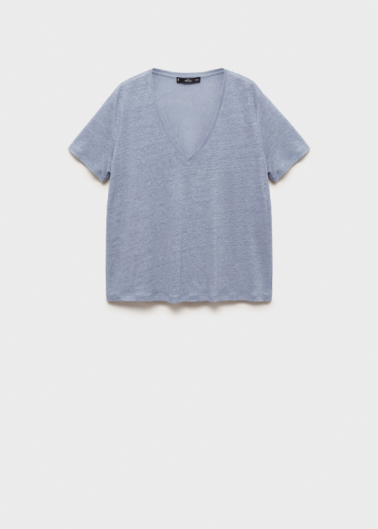 V-neck linen t-shirt - Article without model