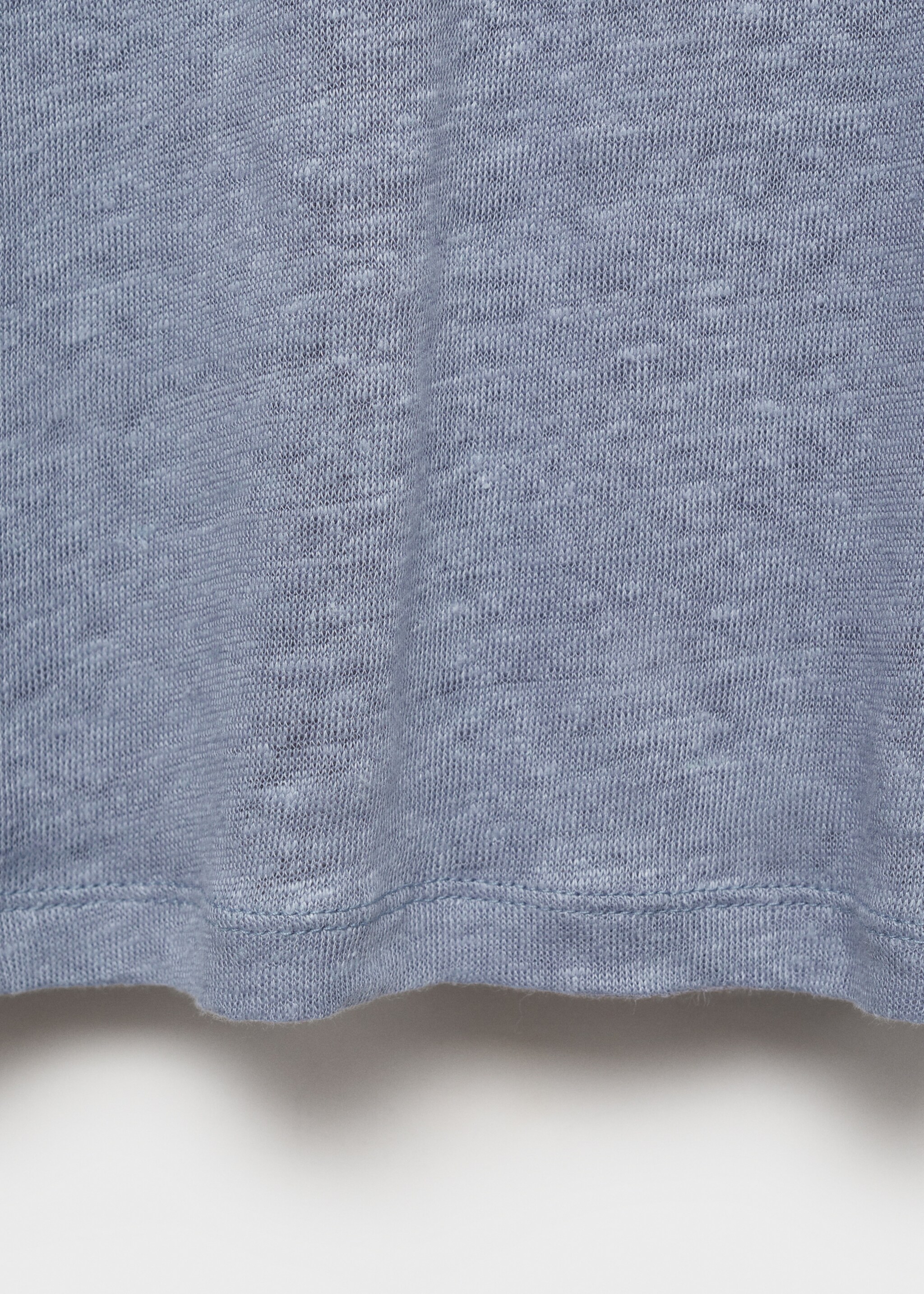 V-neck linen t-shirt - Details of the article 0