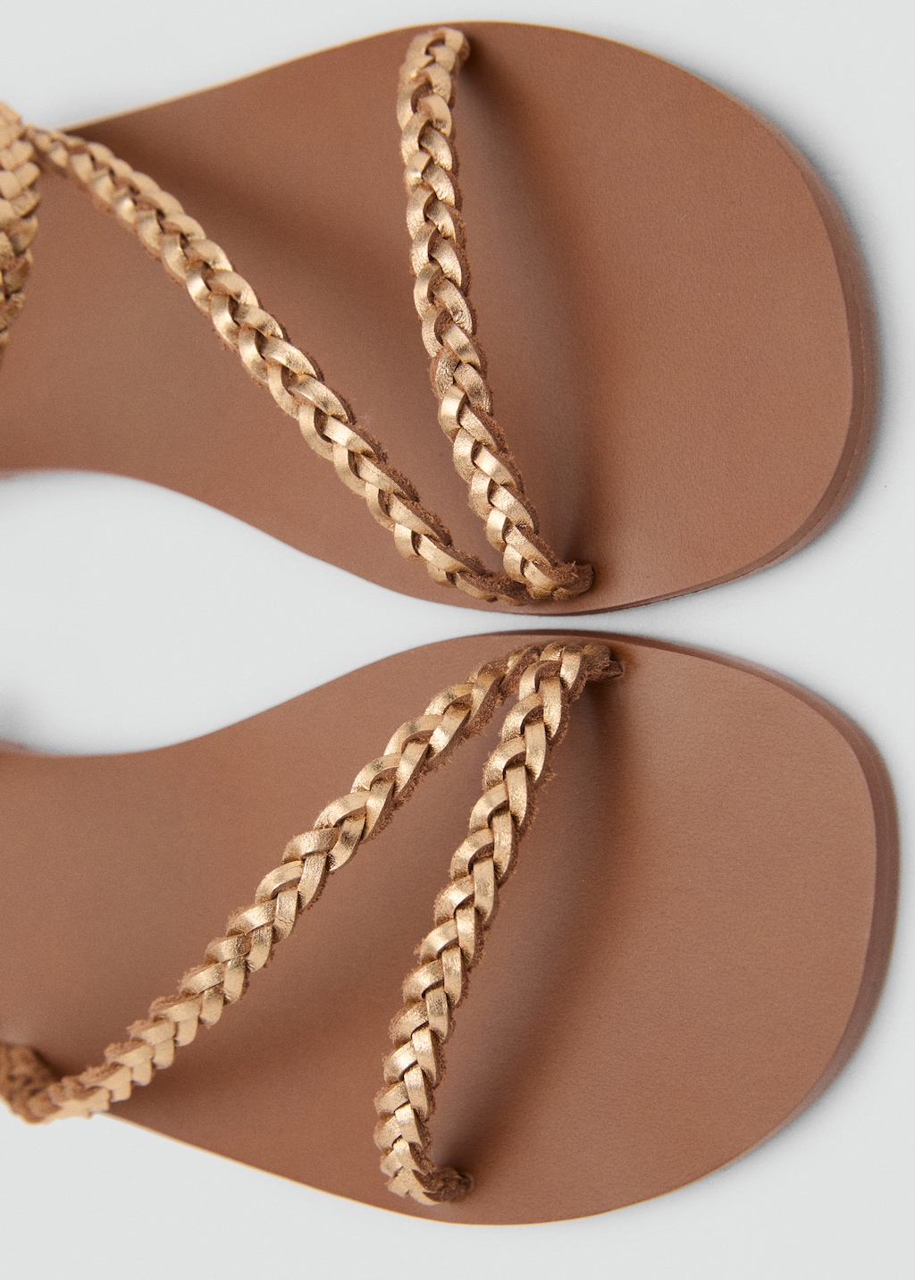 Braided leather sandal - Teen | MANGO USA