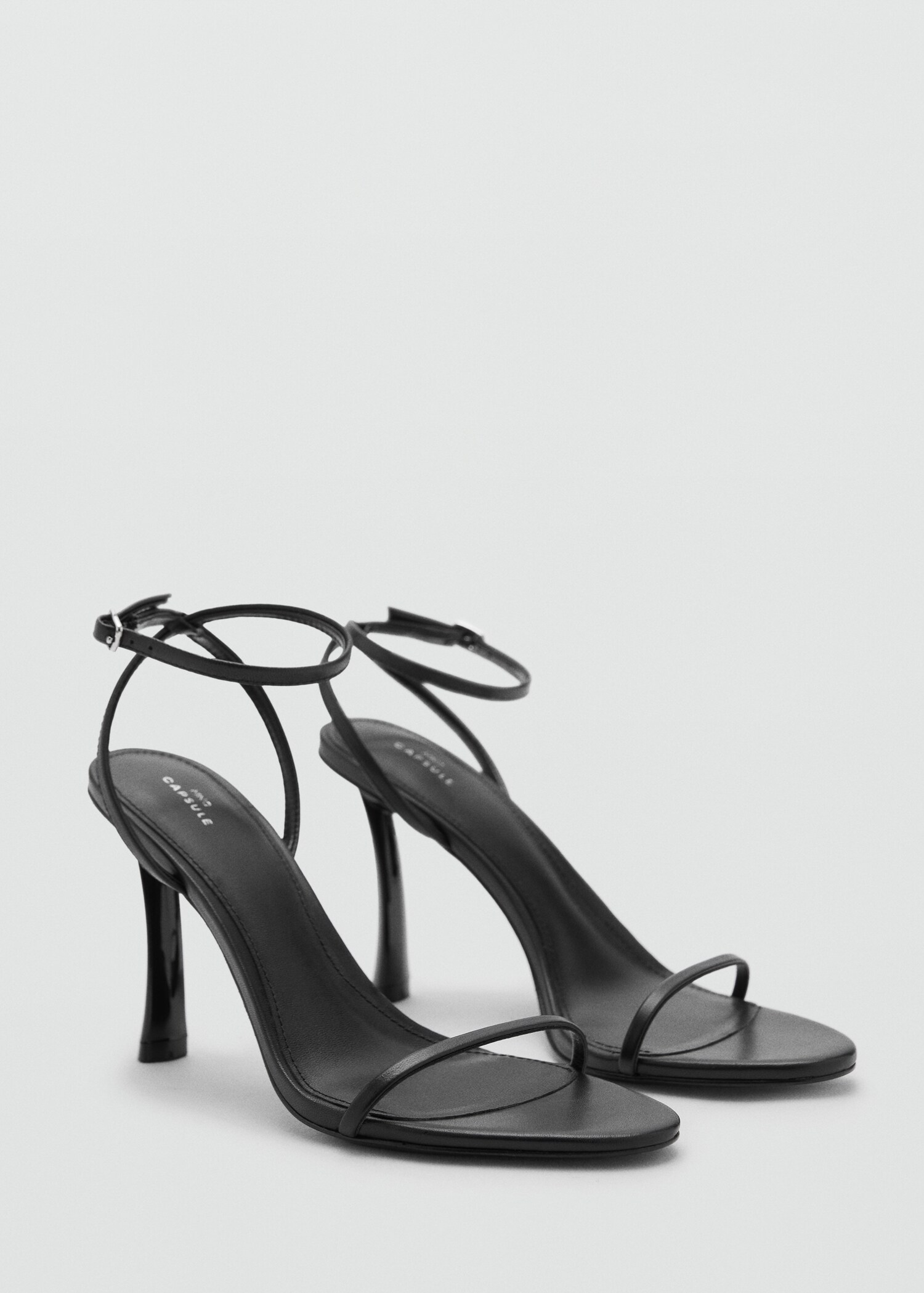 Heel leather sandals - Medium plane