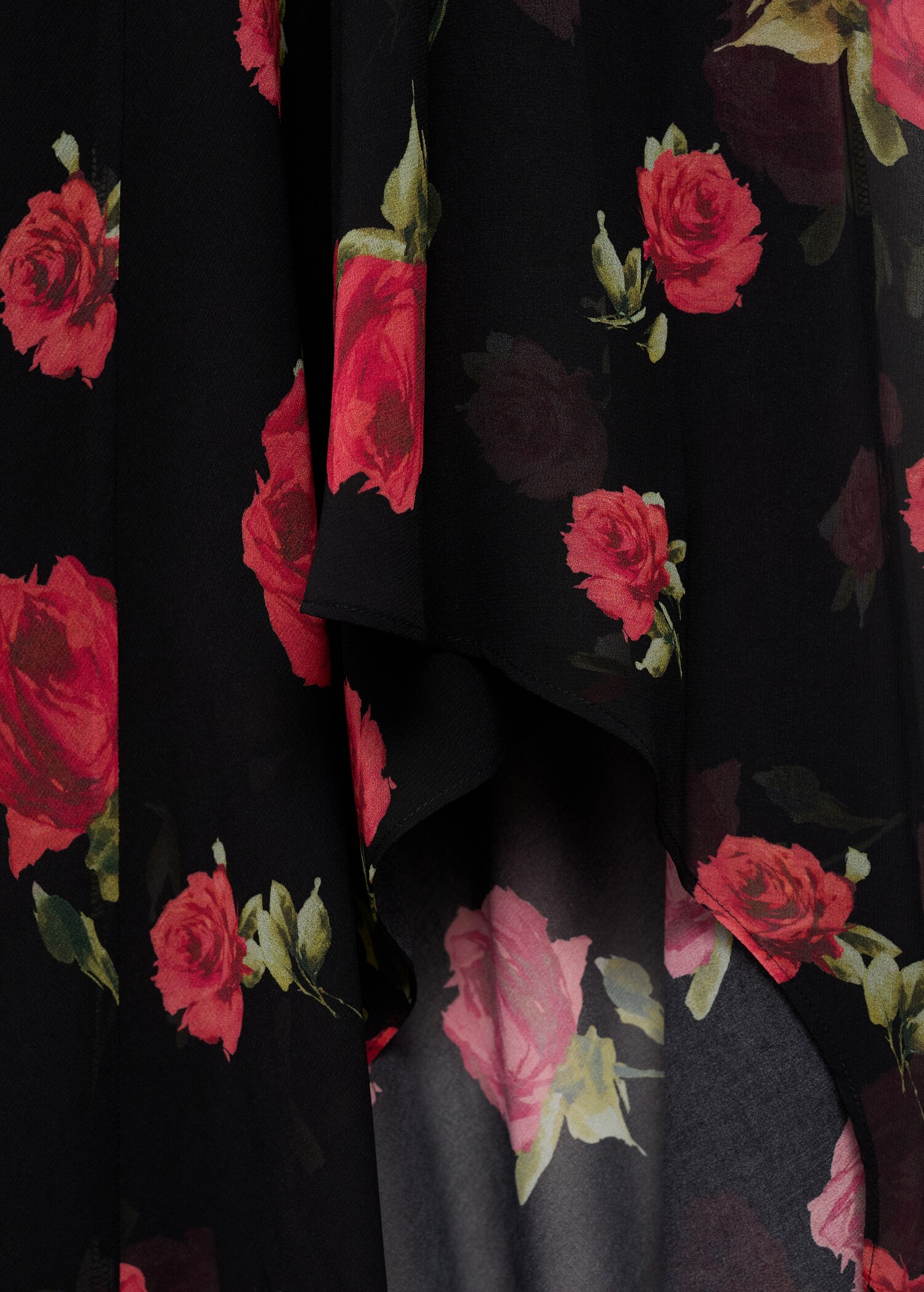 Long floral-print dress - Details of the article 0