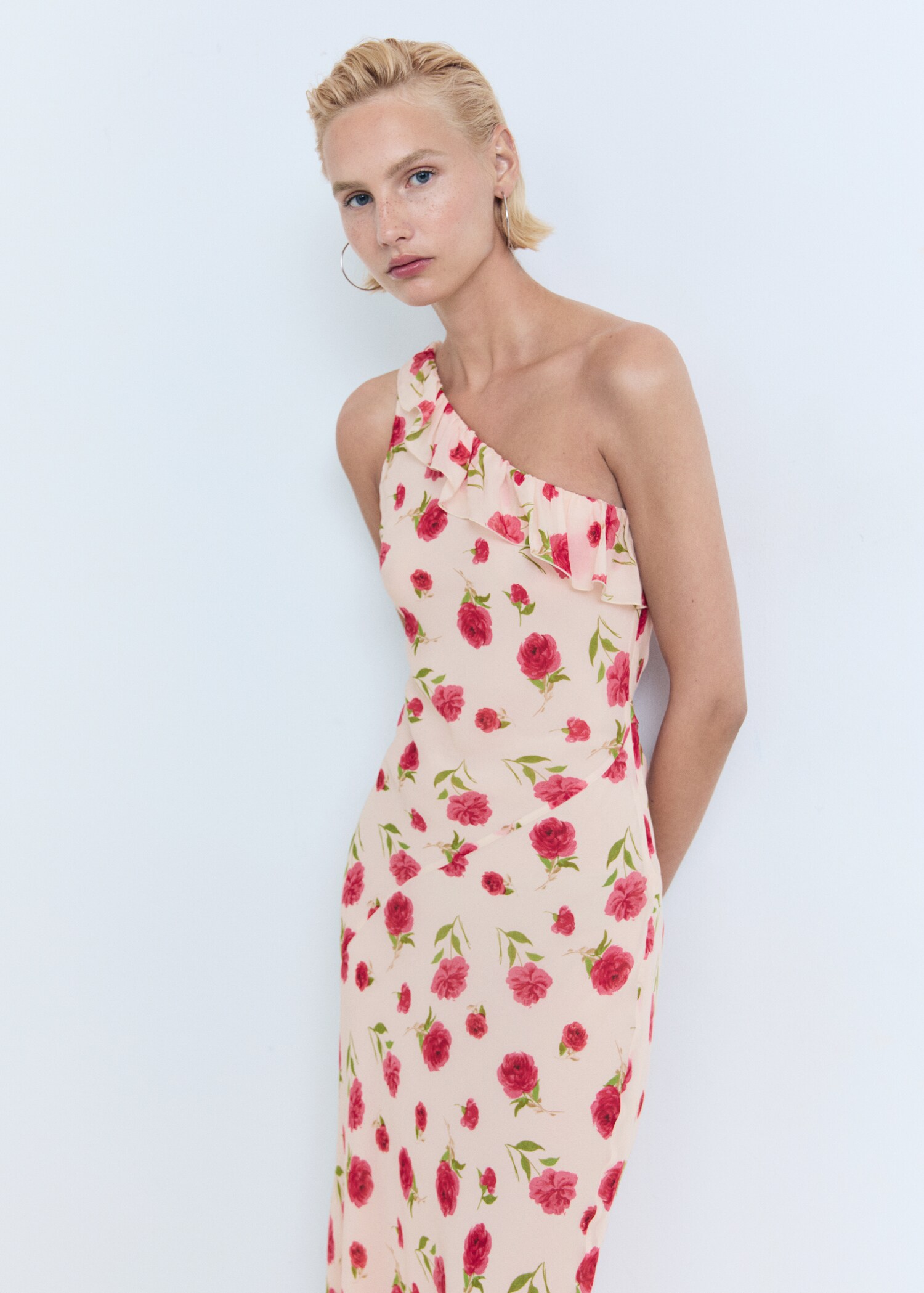 Floral ruffled dress - Medium plane