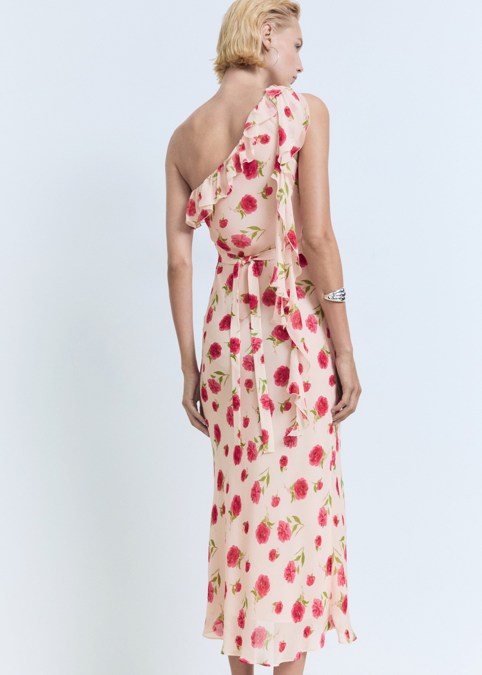 Floral ruffled dress - Reverse of the article