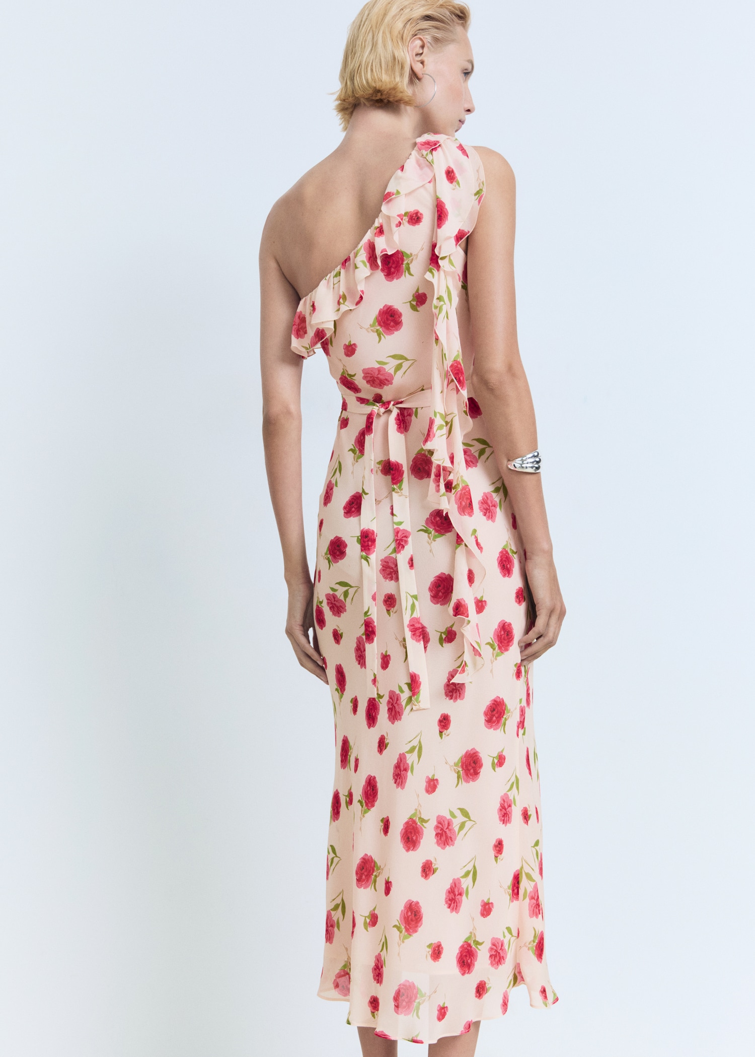 Floral ruffled dress - Reverse of the article