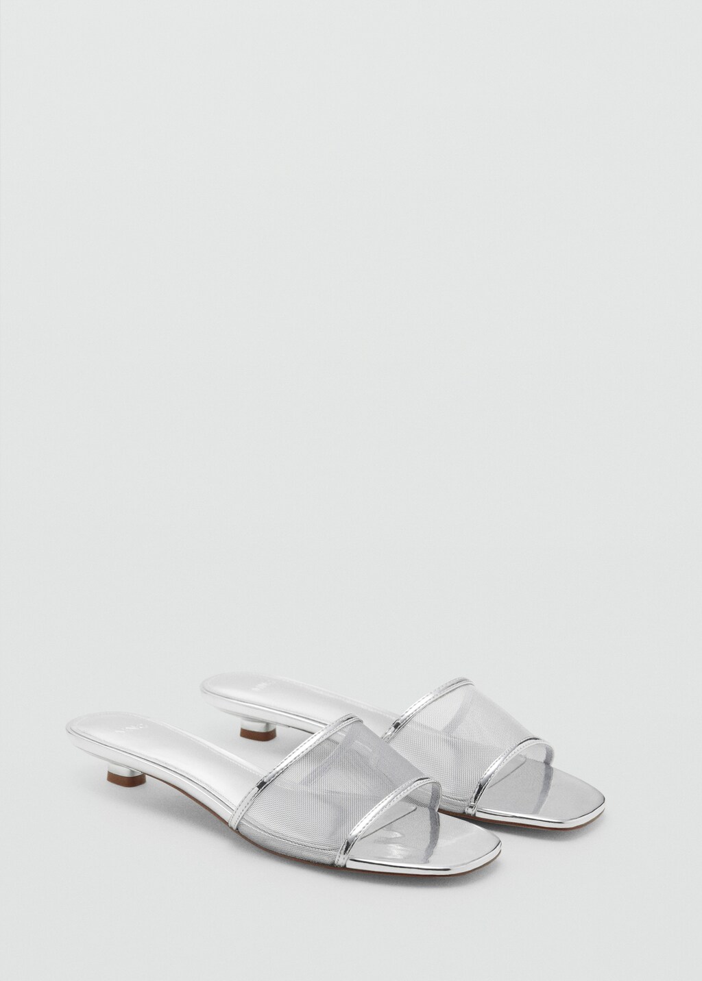Kitten sandals with mesh strap - image 3