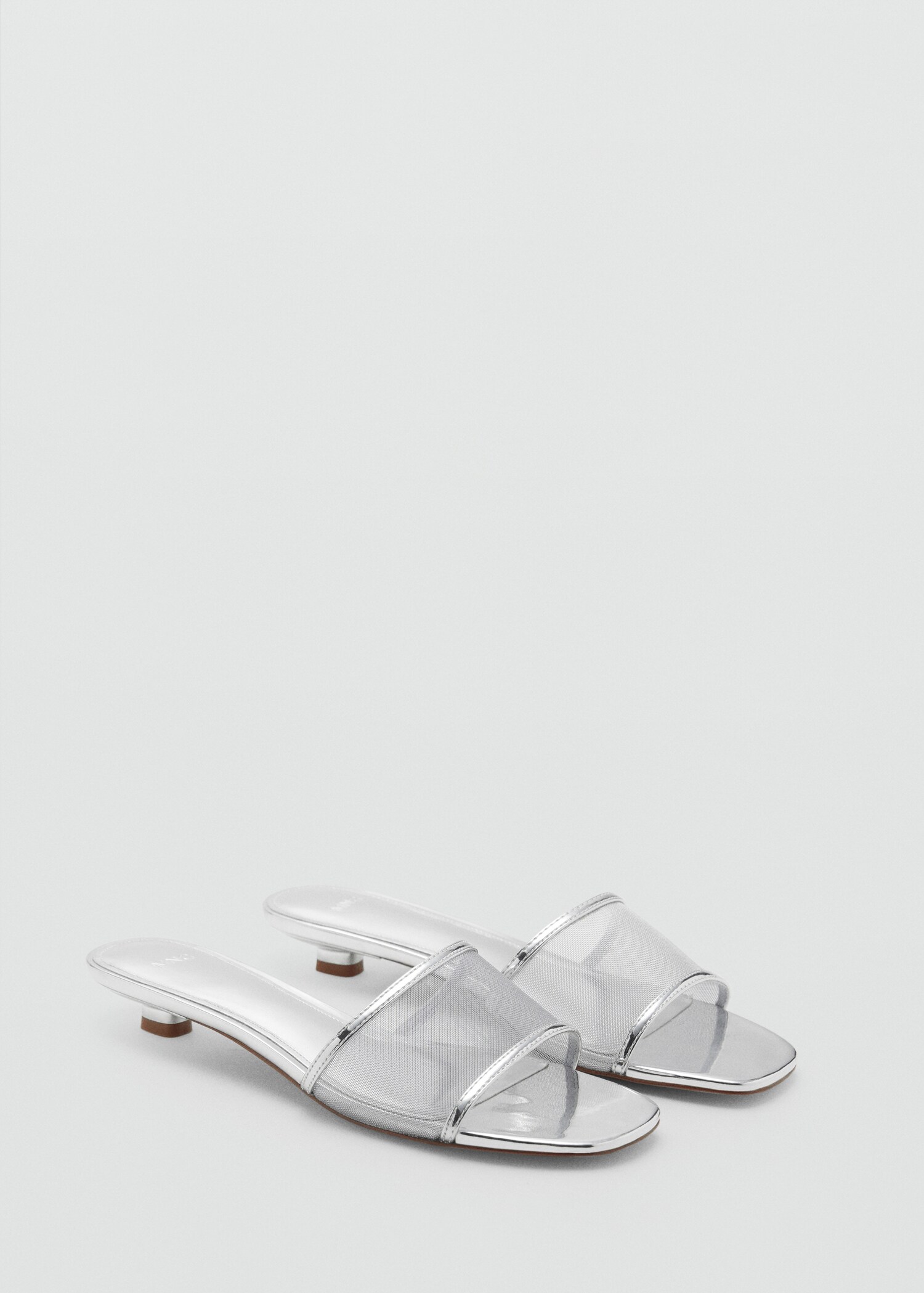 Kitten sandals with mesh strap - Medium plane