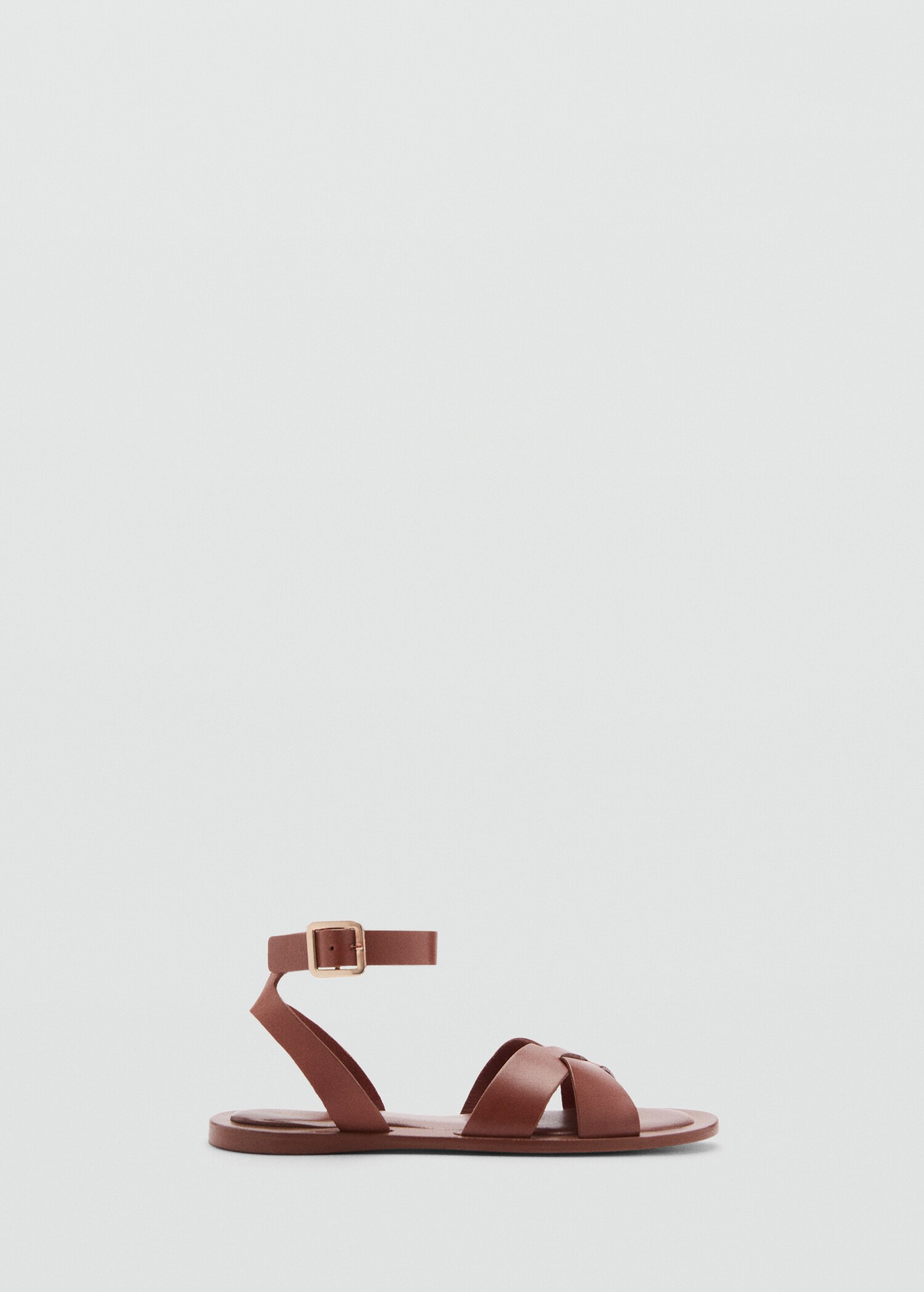 Leather sandals with buckle strap - Article without model