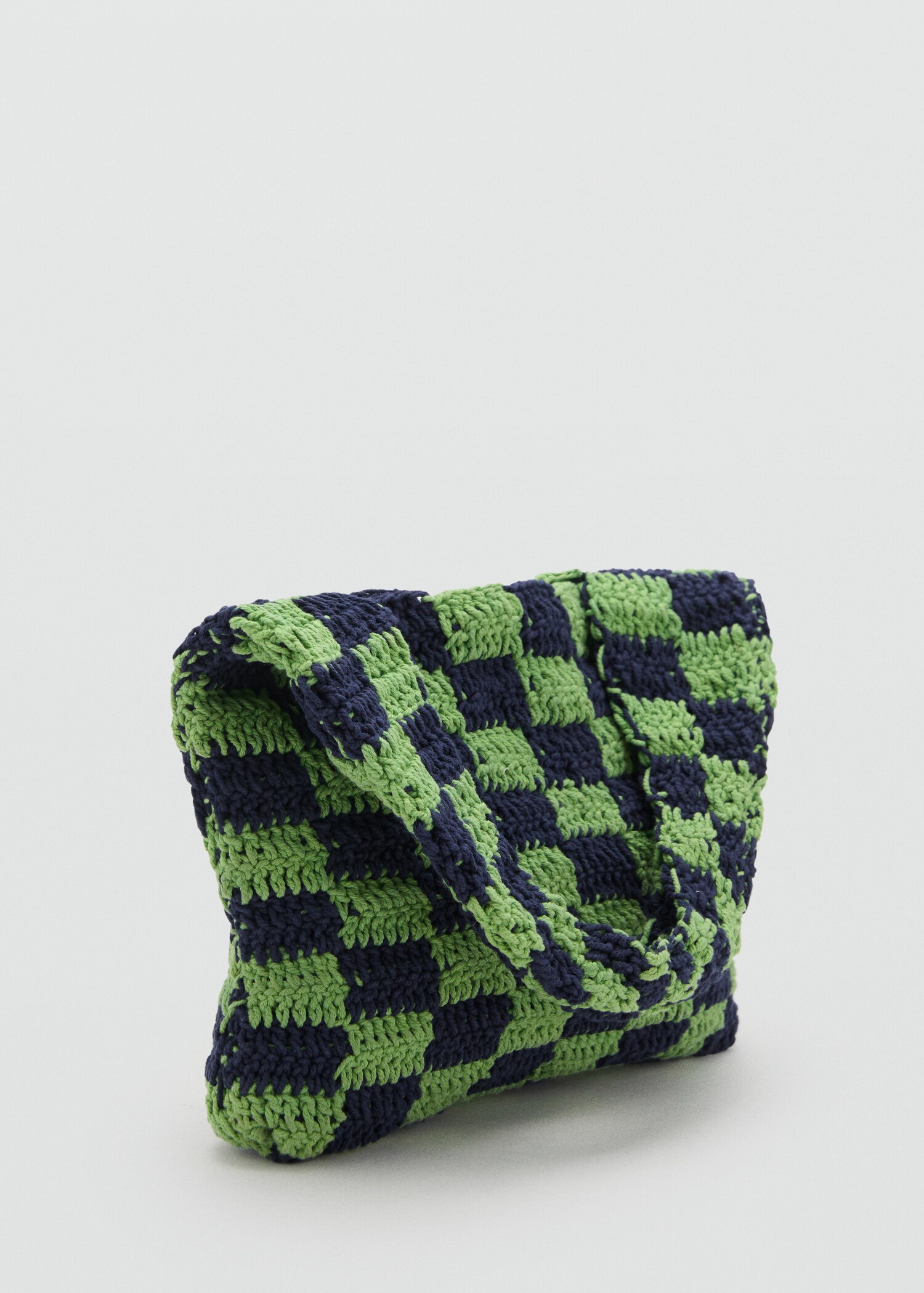 Sac crochet carreaux - Plan moyen