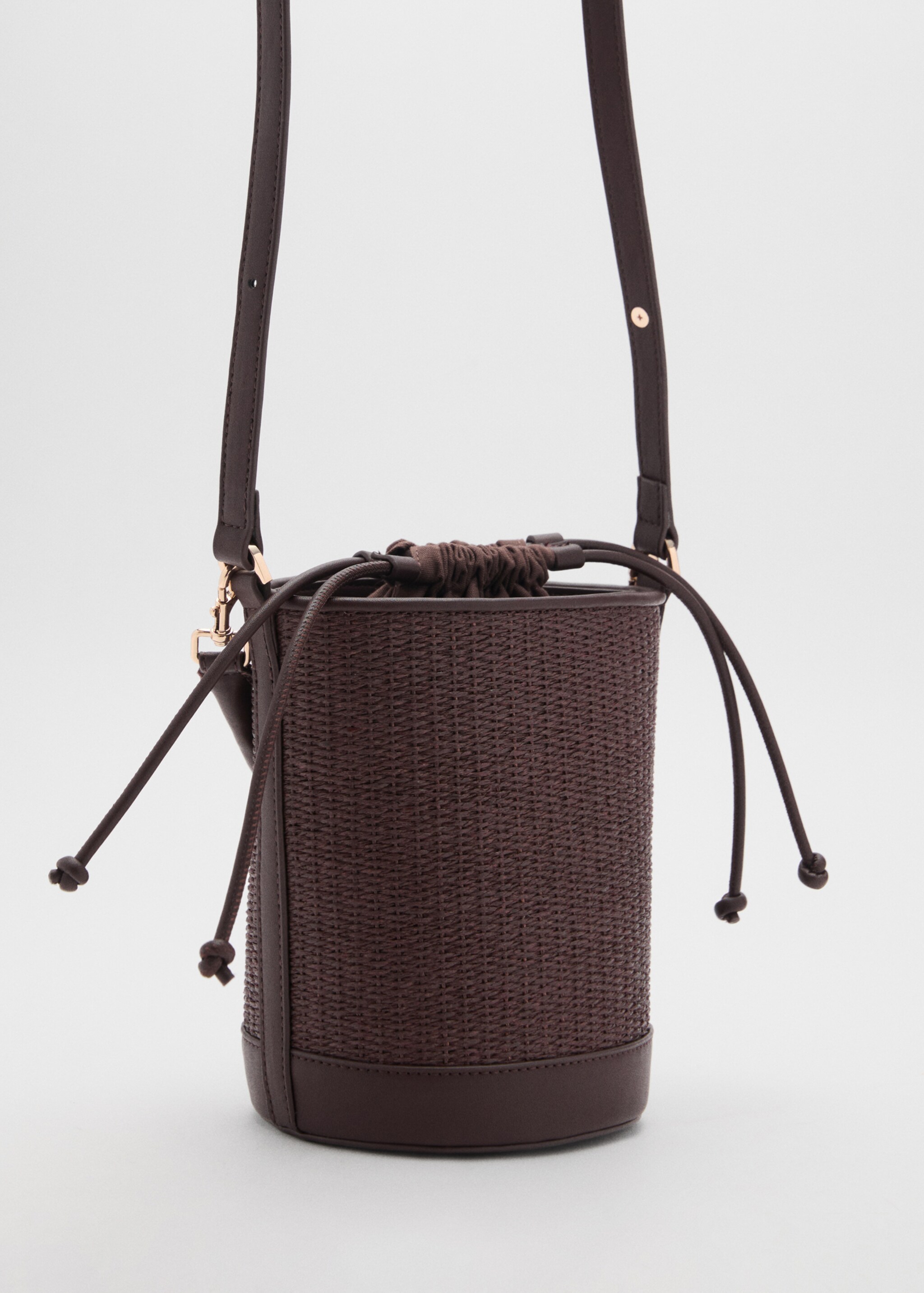 Petit sac seau en raphia - Plan moyen