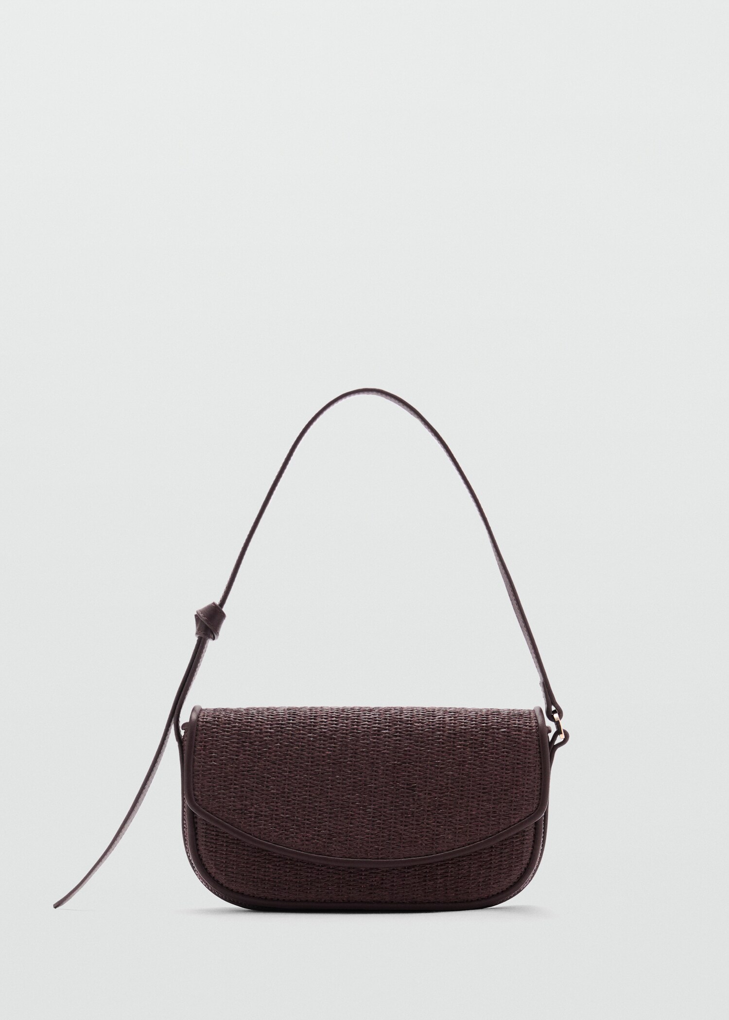 Raffia shoulder bag with flap - Article without model