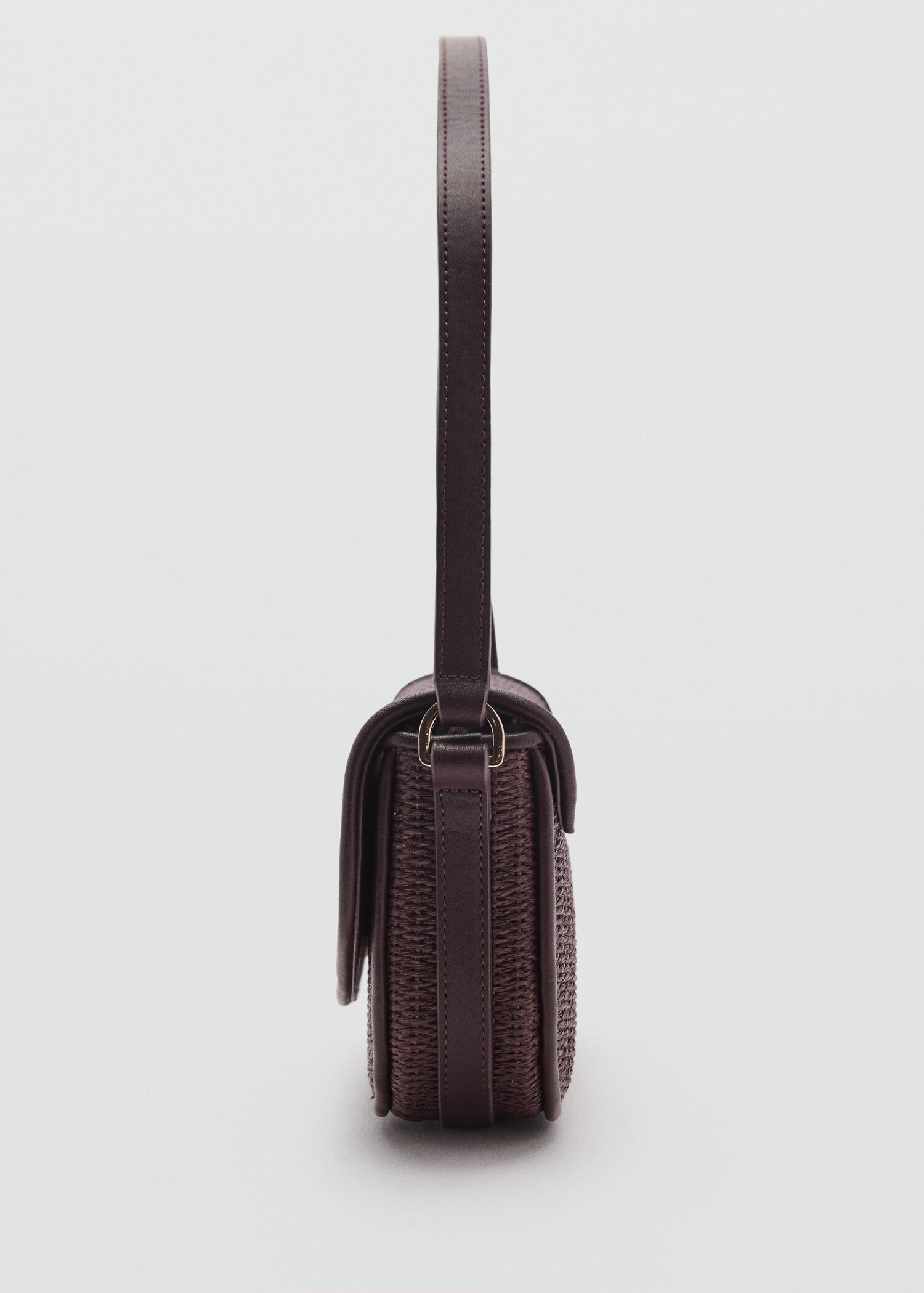 Raffia shoulder bag with flap - Details of the article 2