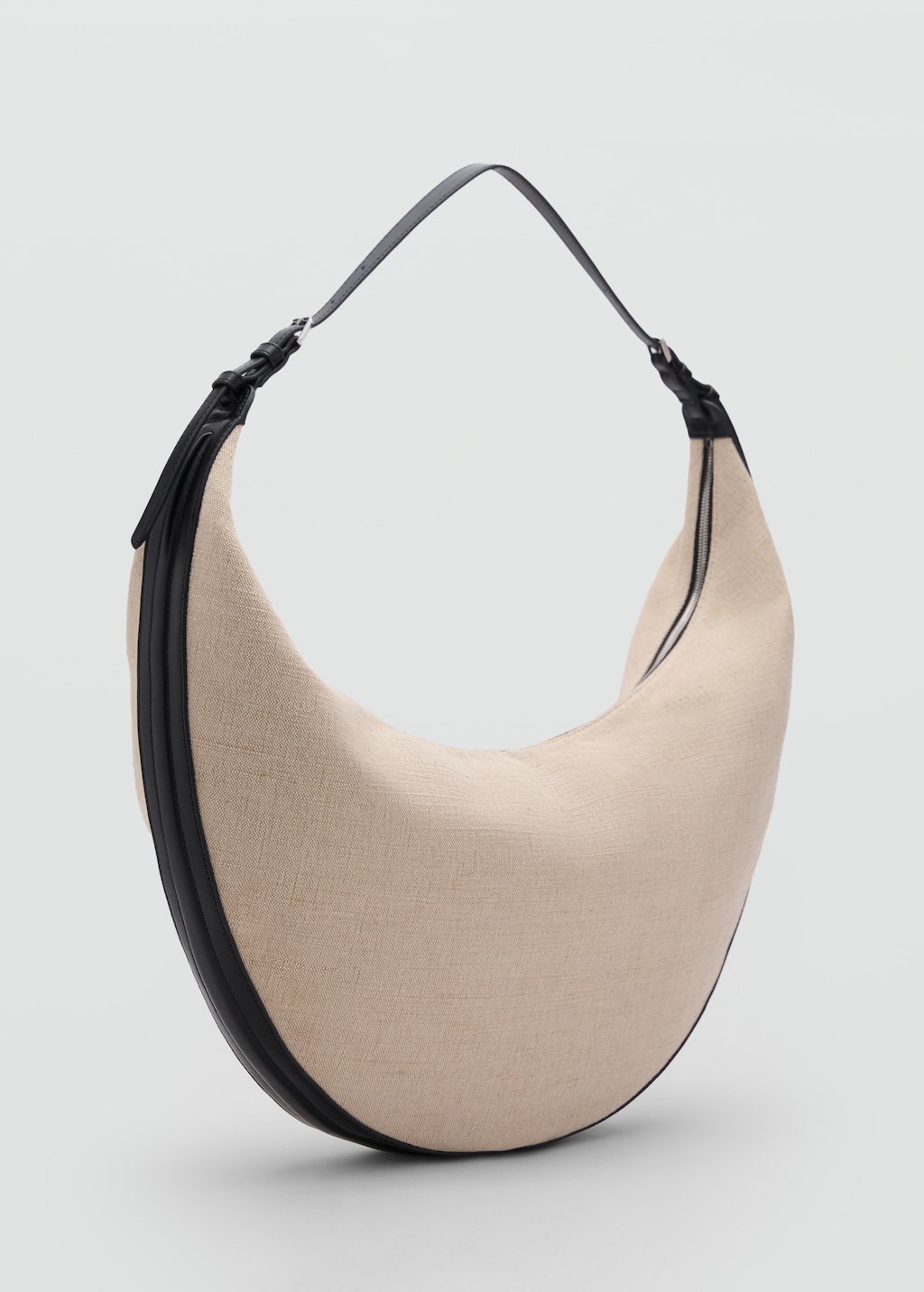 Oval linen-blend shoulder bag - Women | MANGO USA Oval linen-blend shoulder bag - Women | MANGO USA