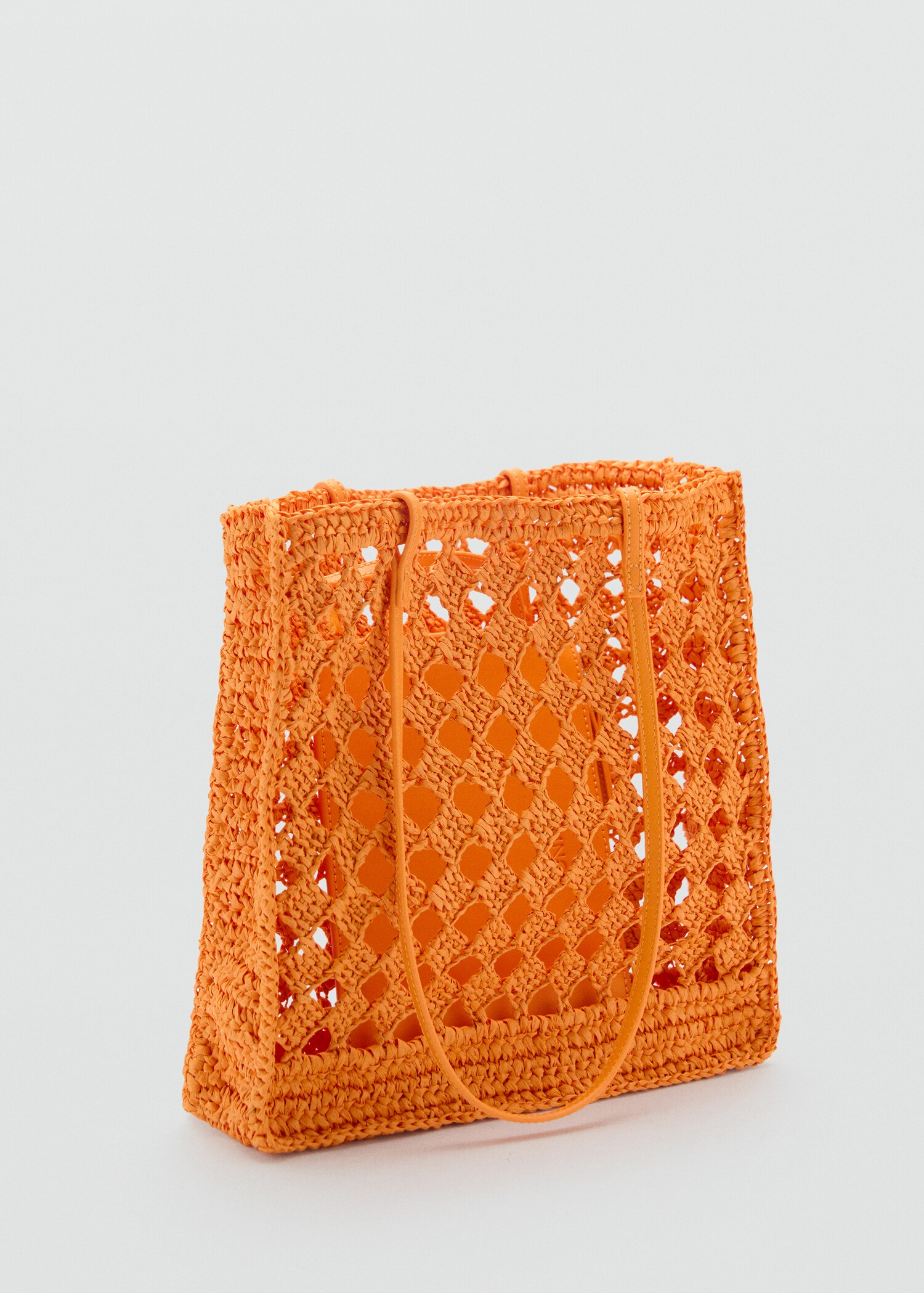 Bolso shopper fibra natural calado - Plano medio
