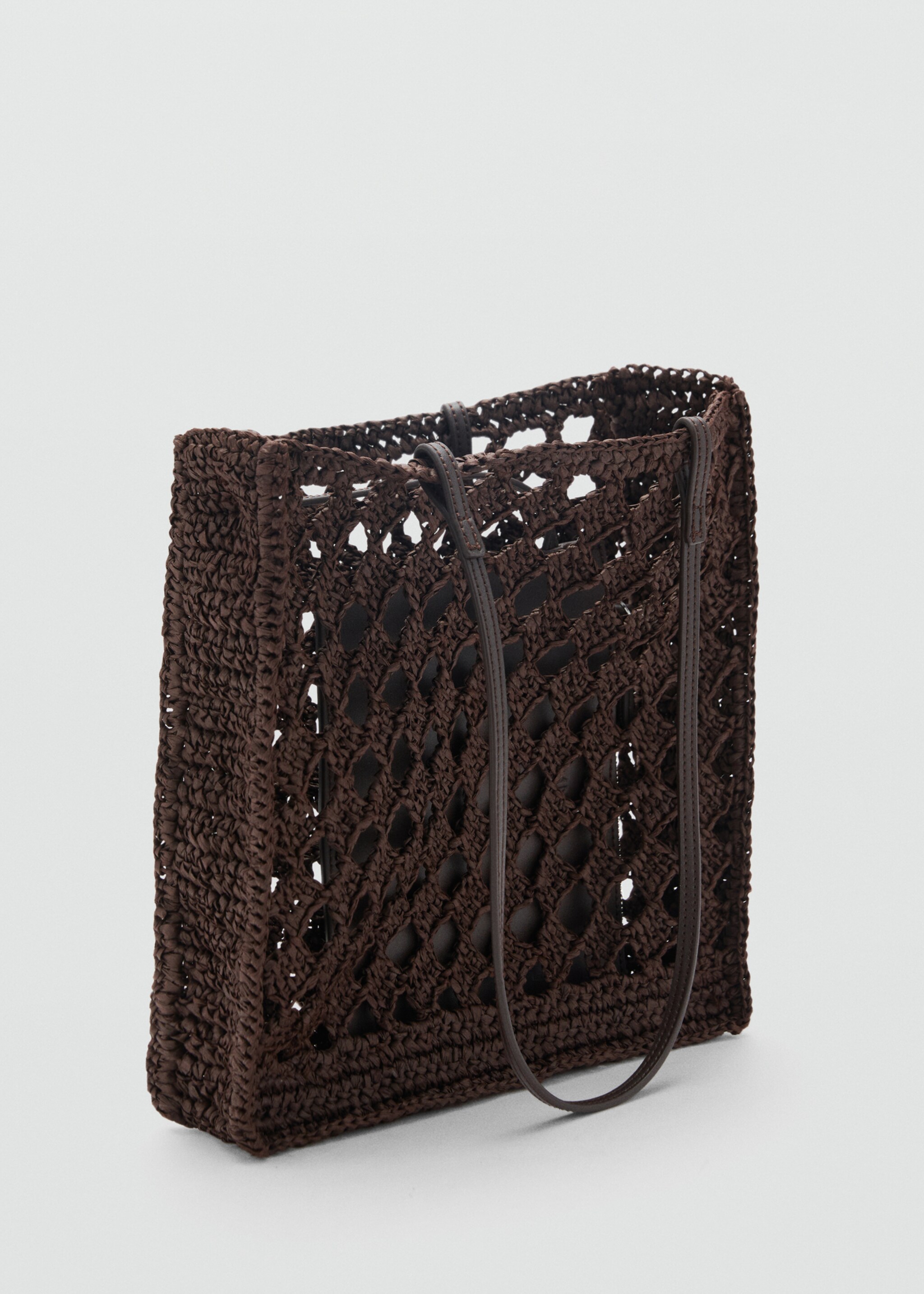 Natural fibre openwork shopper bag - Medium plane
