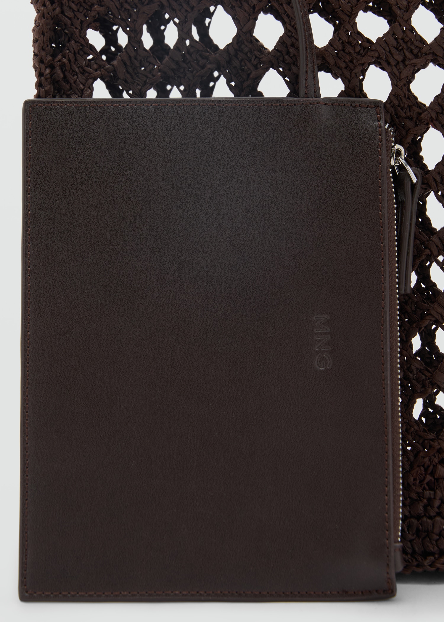 Natural fiber openwork shopper bag - Women | MANGO USA