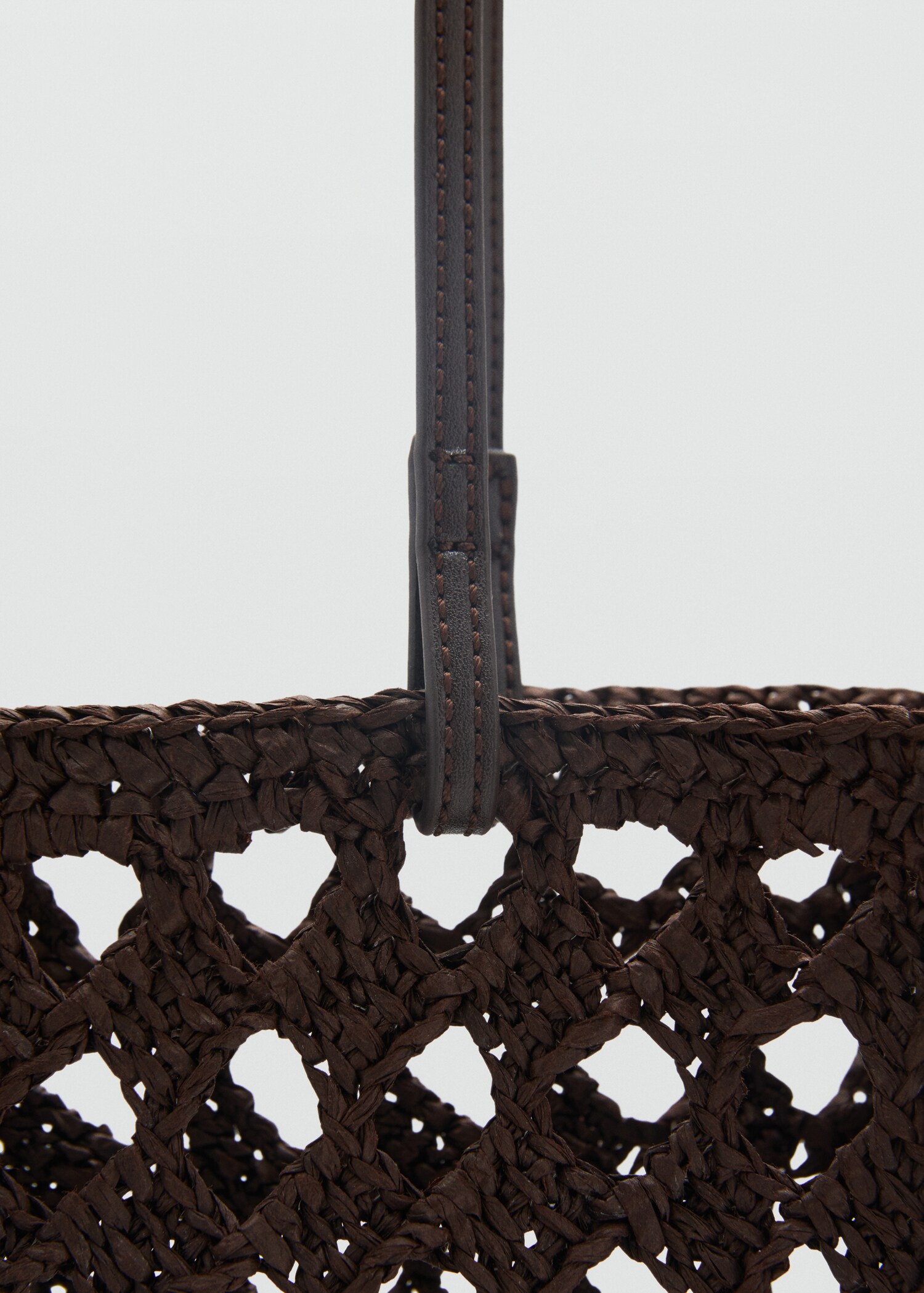 Natural fiber openwork shopper bag - Details of the article 2