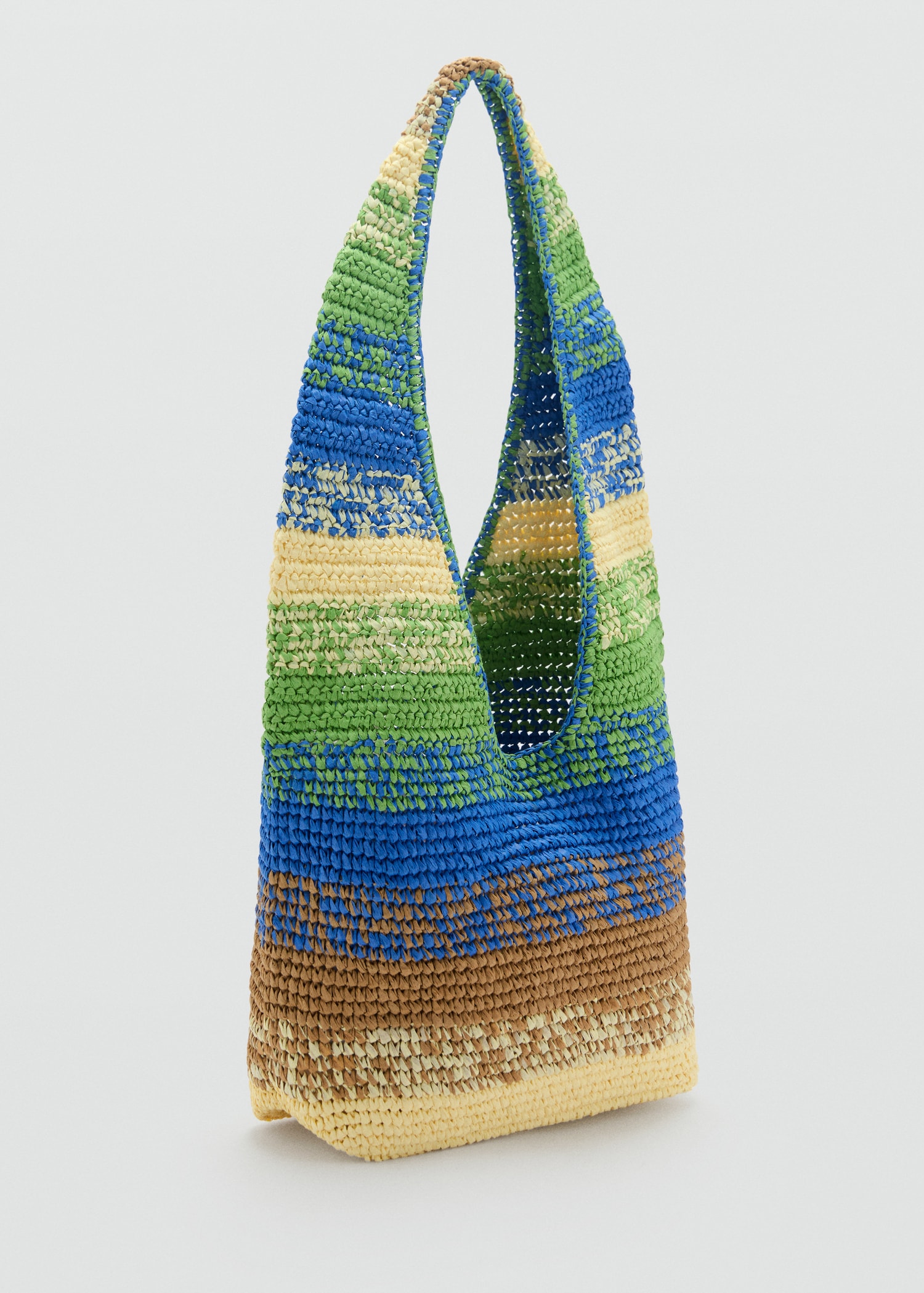 Natural fiber gradient shopping bag - Medium plane