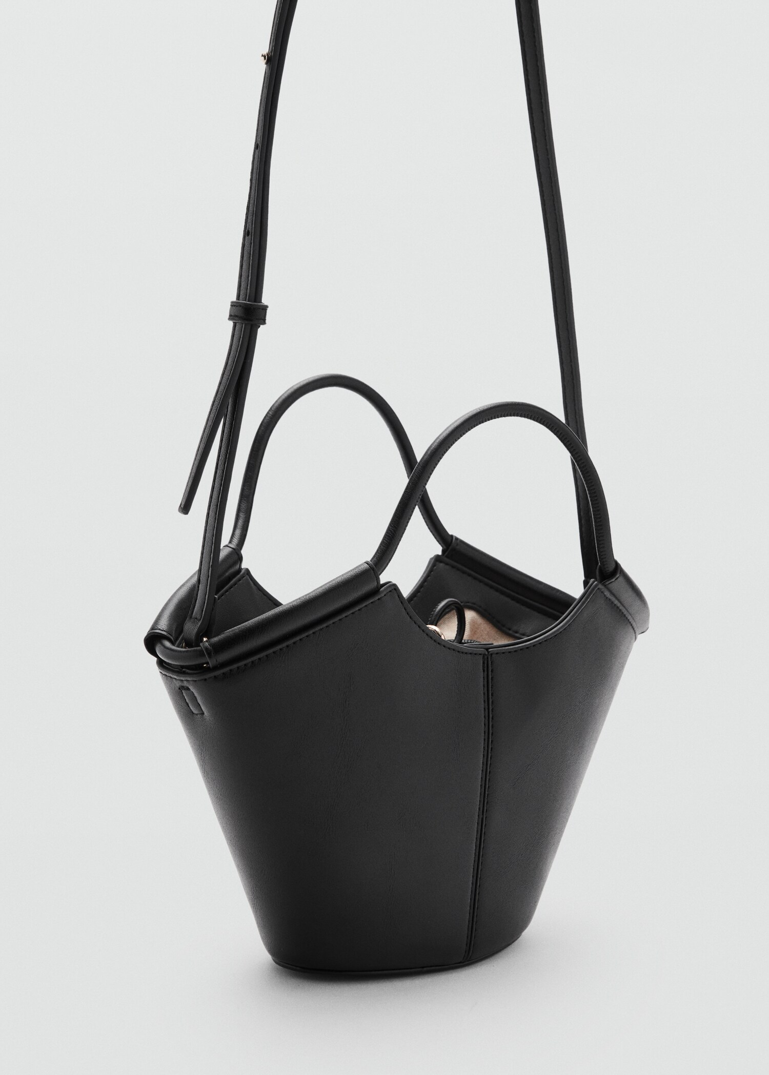 Mini shopper-style shoulder bag - Medium plane