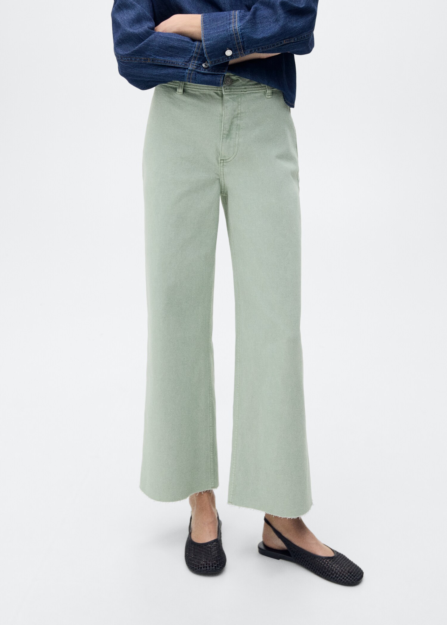 Jeans Catherin culotte tiro alto - Plano medio