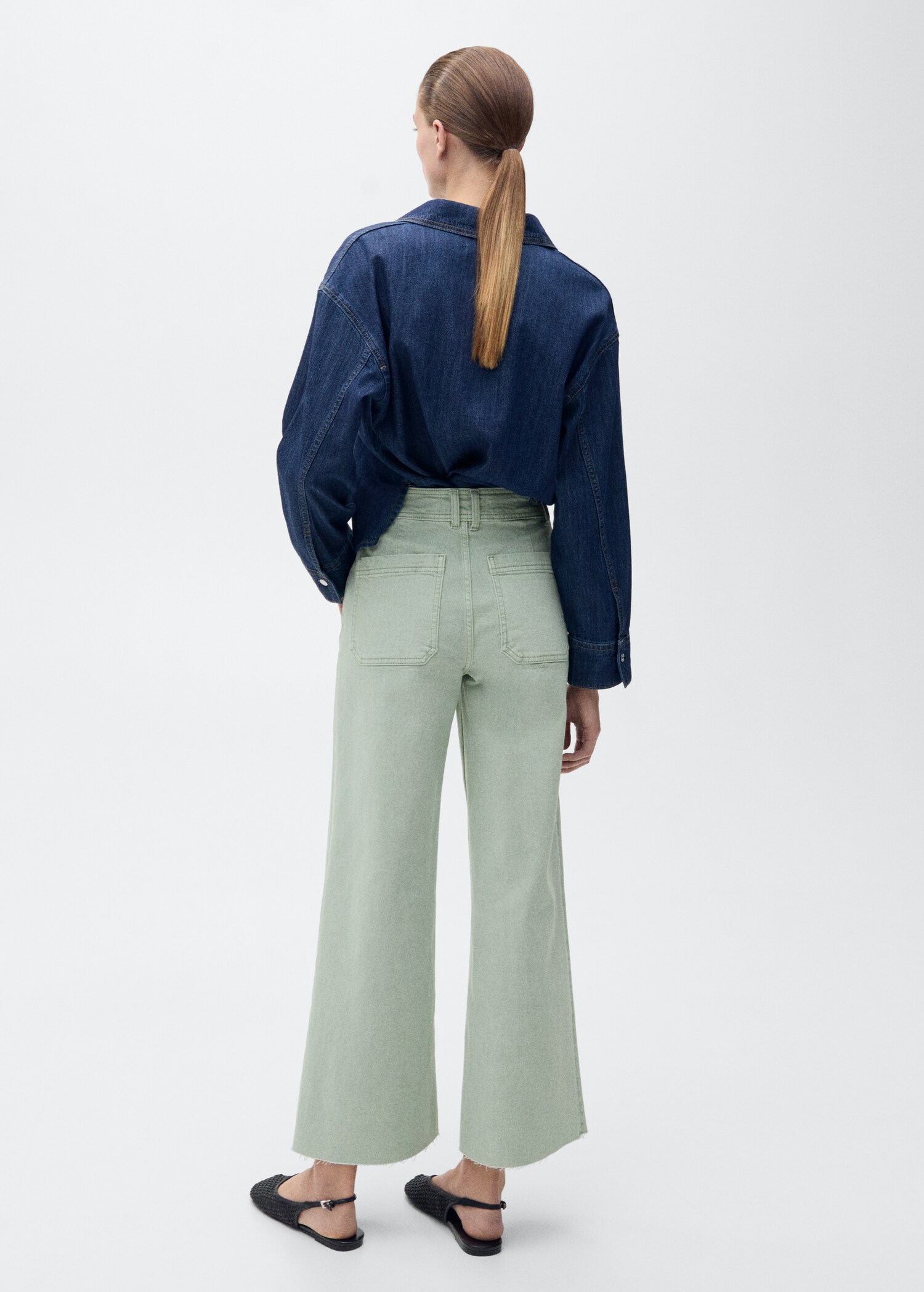 Jeans Catherin culotte tiro alto - Reverso del artículo