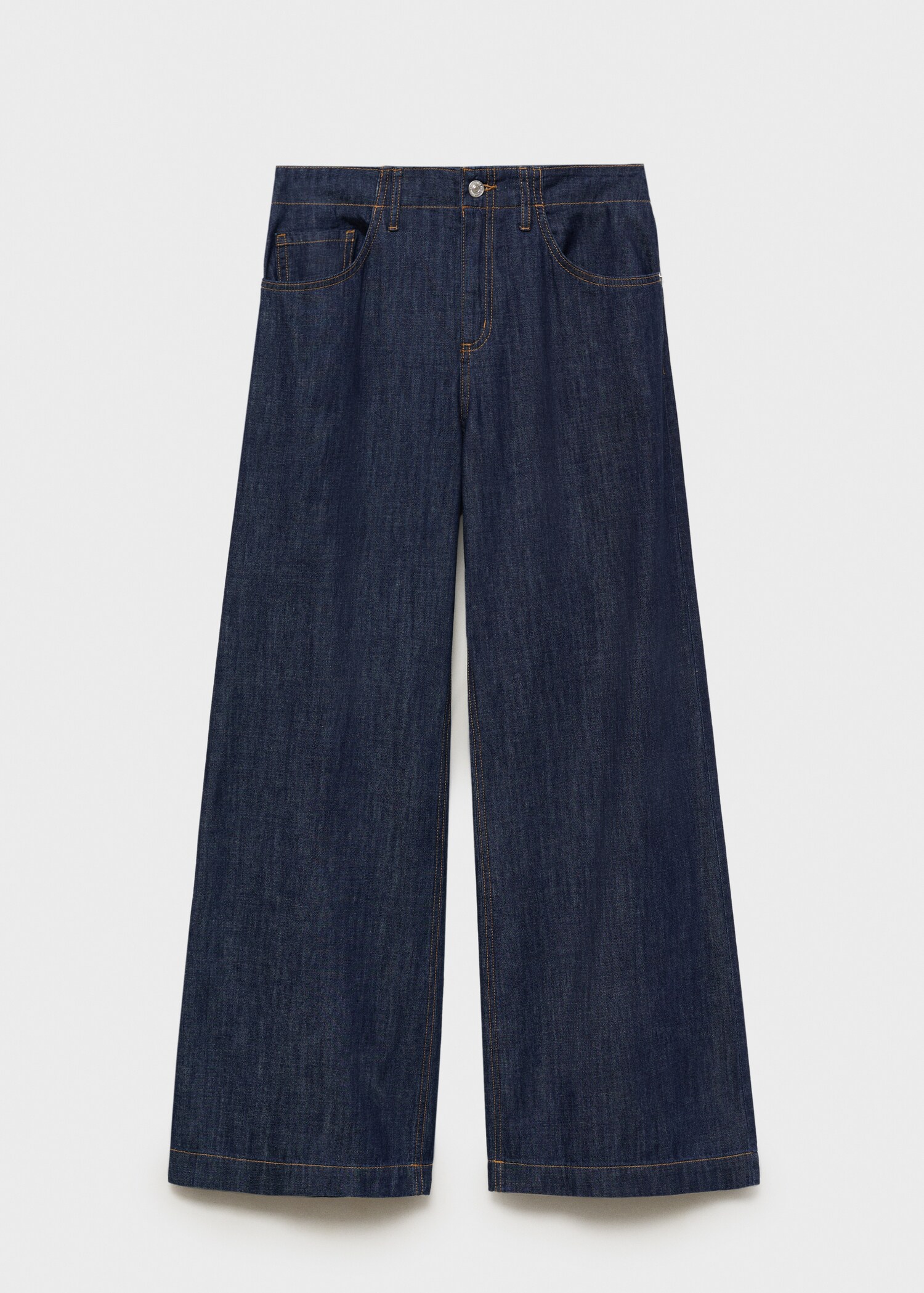 Wide-leg mid-rise jeans - Article without model