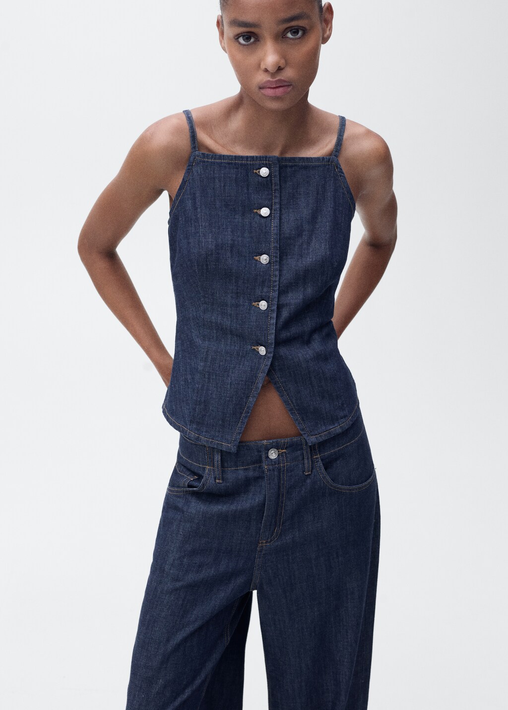 Wideleg mid-rise jeans - Women | MANGO USA Wideleg mid-rise jeans - Women | MANGO USA