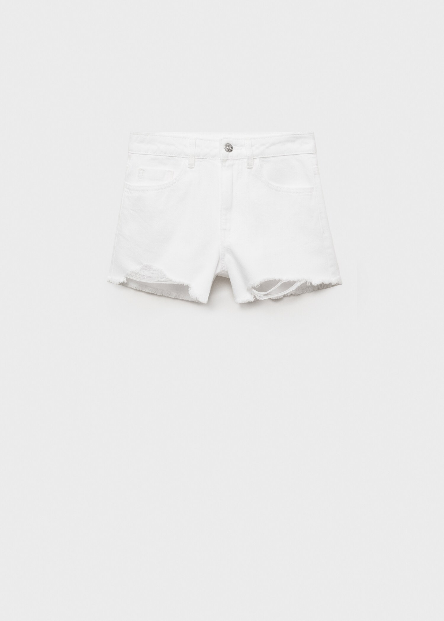 Short en jean revers effilochés - Article sans modèle