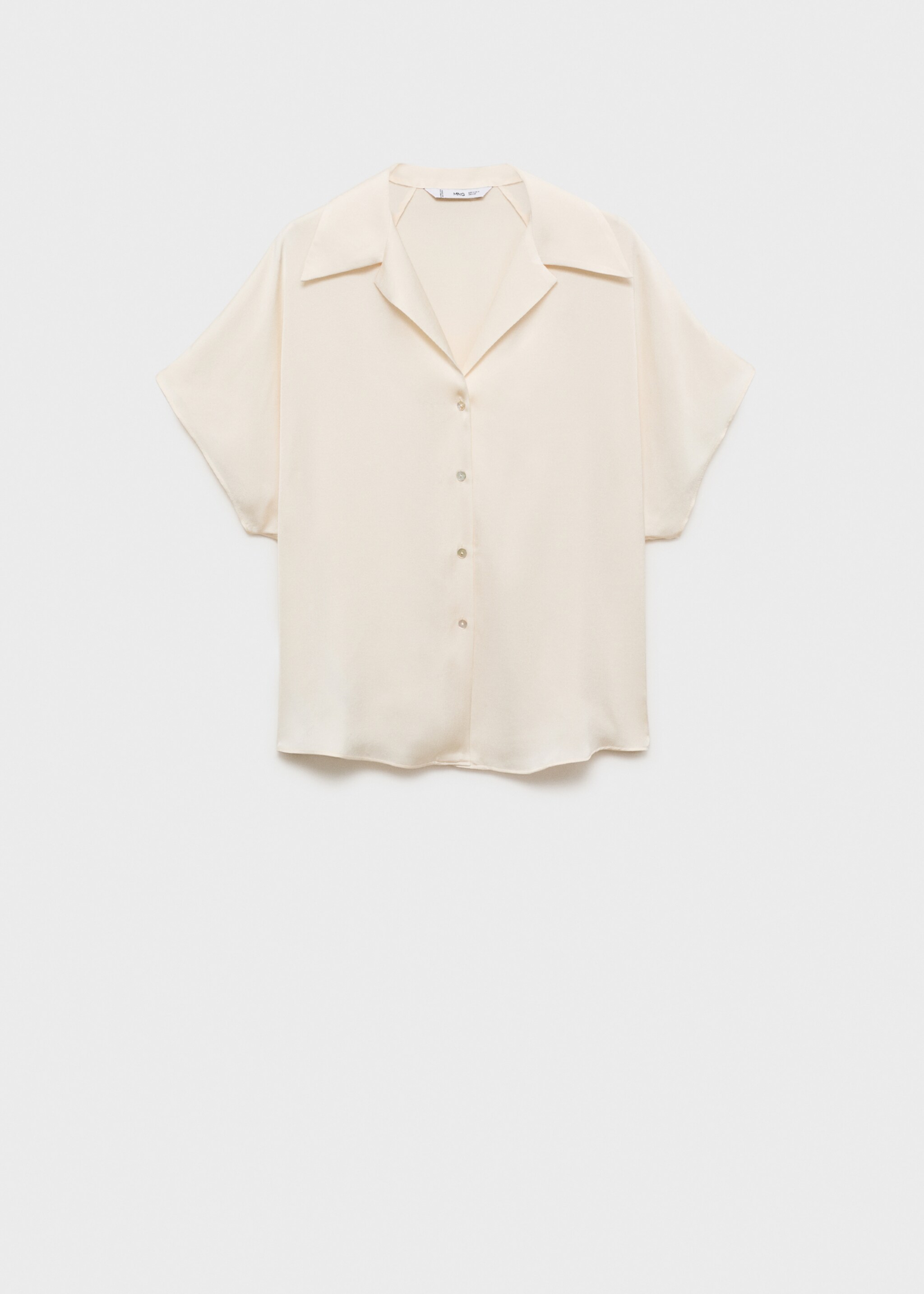 Short-sleeved satin shirt - Article without model