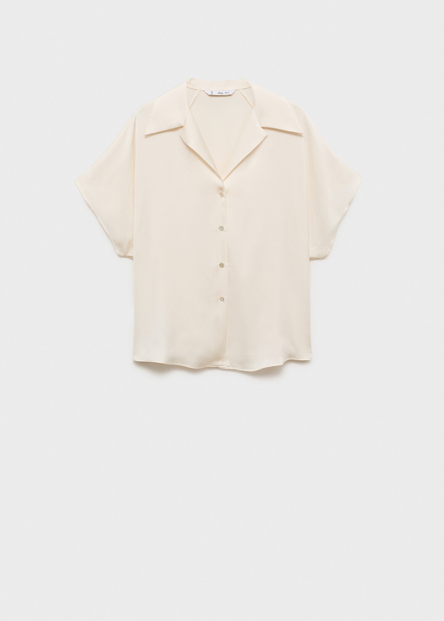 Short-sleeved satin shirt - Article without model
