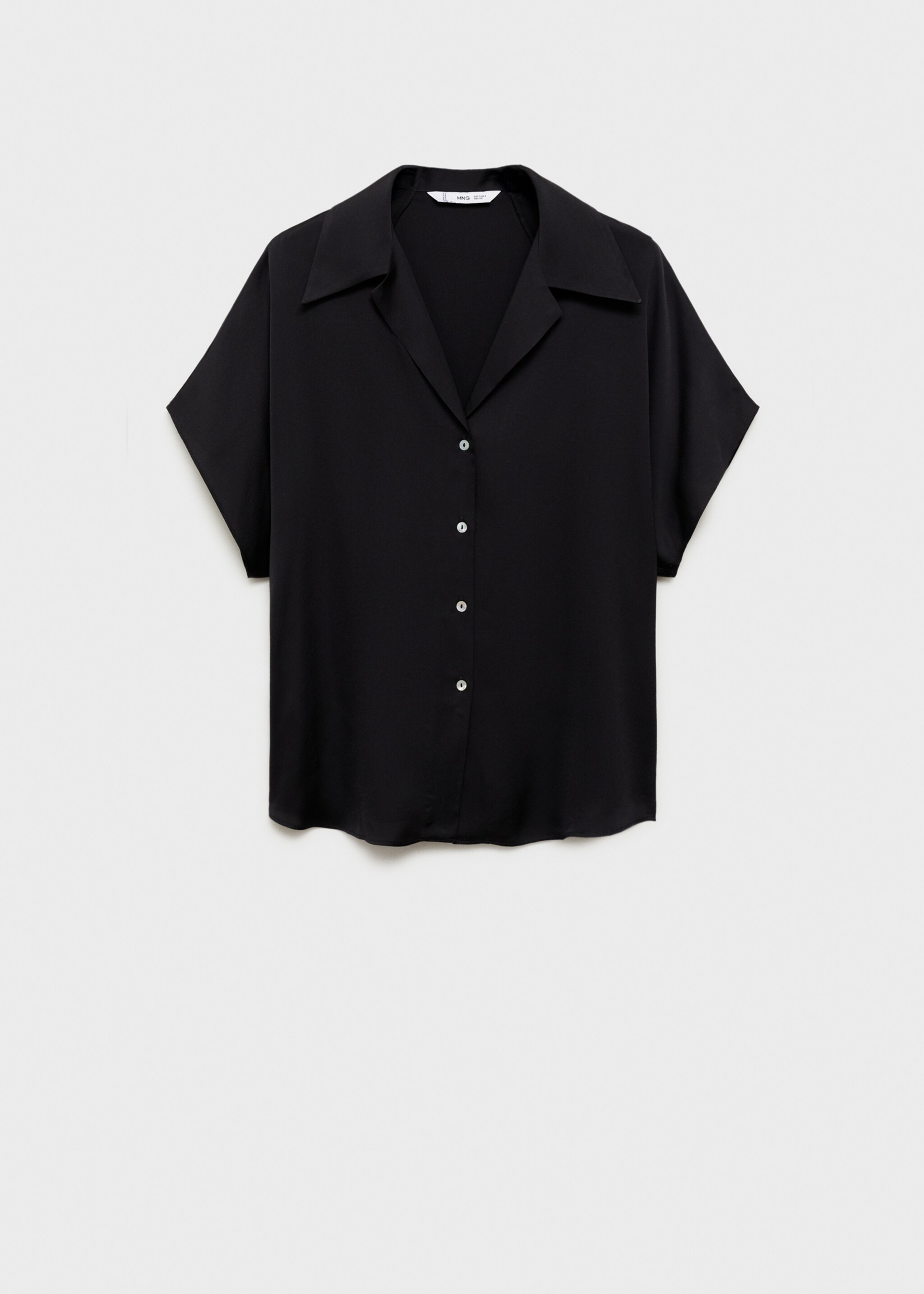 Short-sleeved satin shirt - Article without model