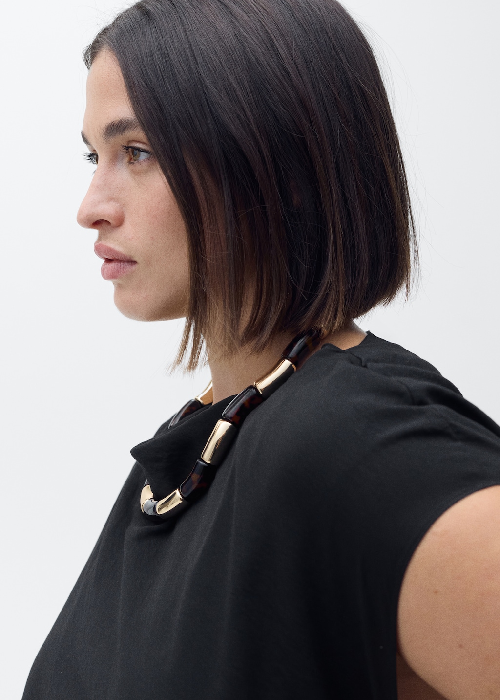 Draped straight dress