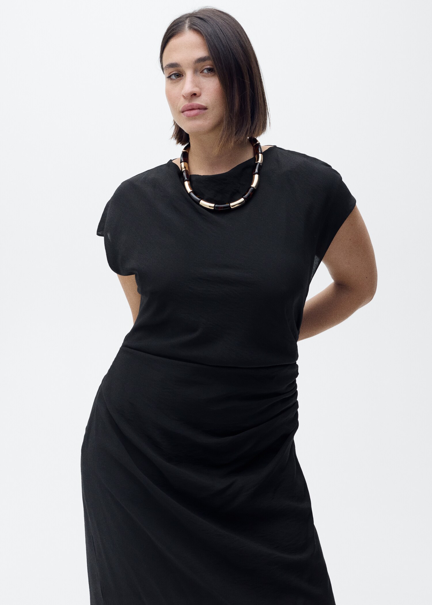 Draped straight dress - Details of the article 5