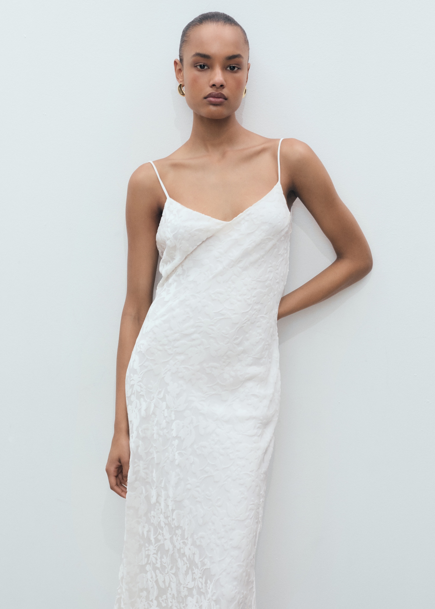 Devoré floral dress - Medium plane