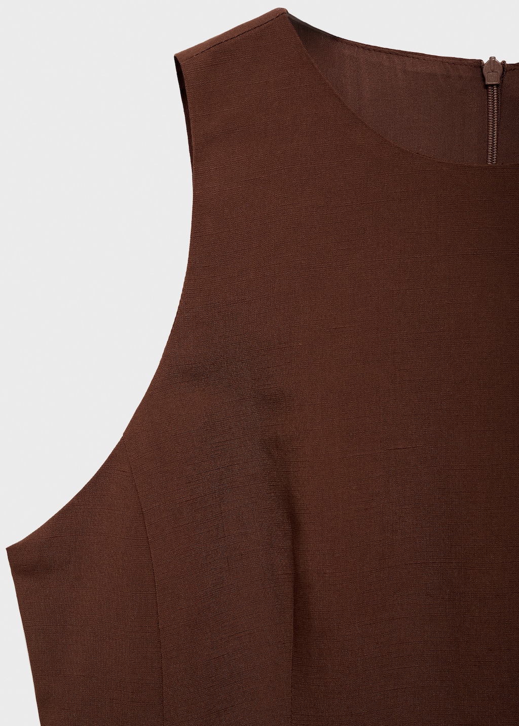 Combined fabric midi-dress