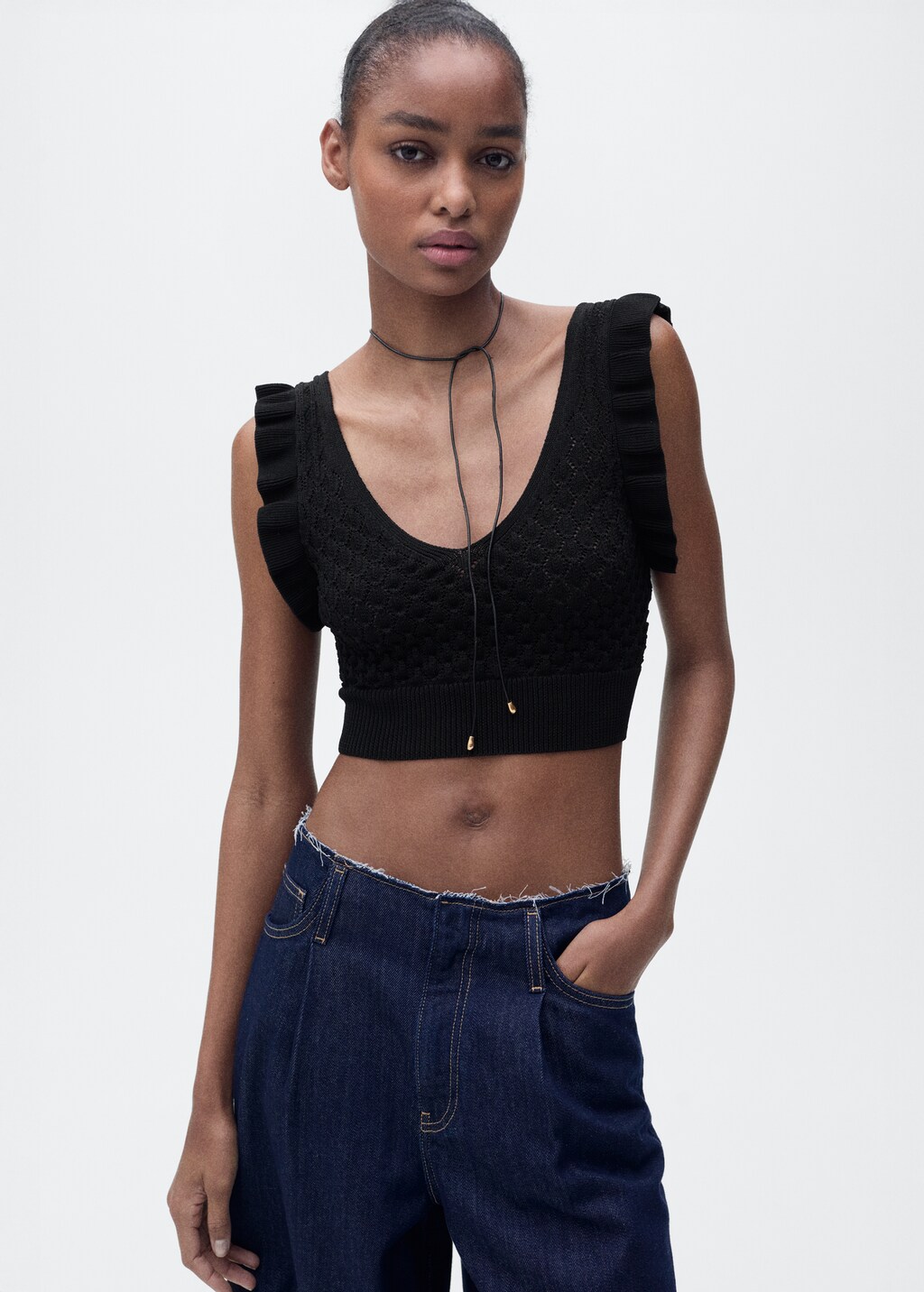 Top crop lazo espalda