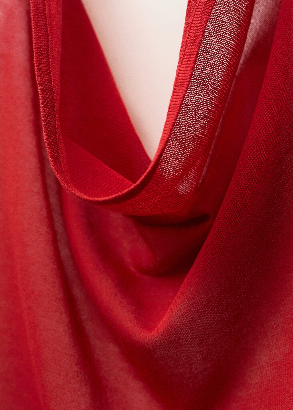 Mango Draped knitted top with open back thumbnail