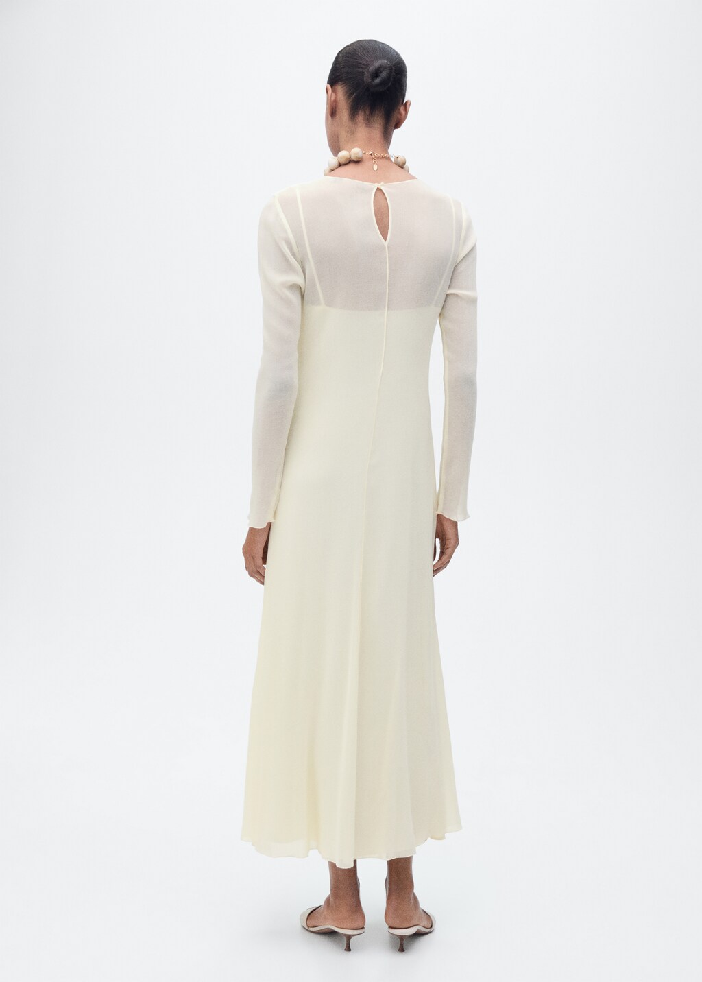 Semi-transparent combination dress - image 3