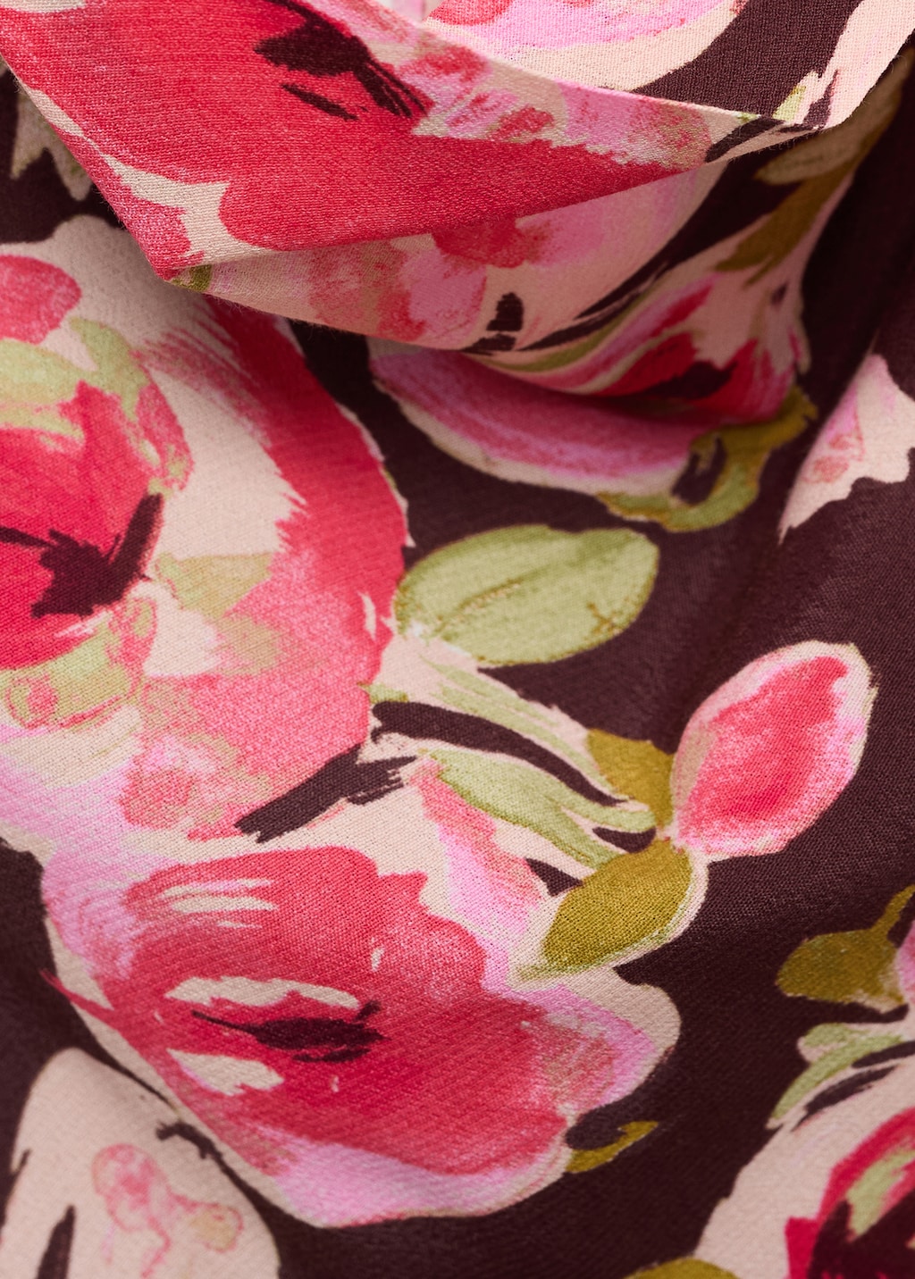 Mango Floral dress with draped neck