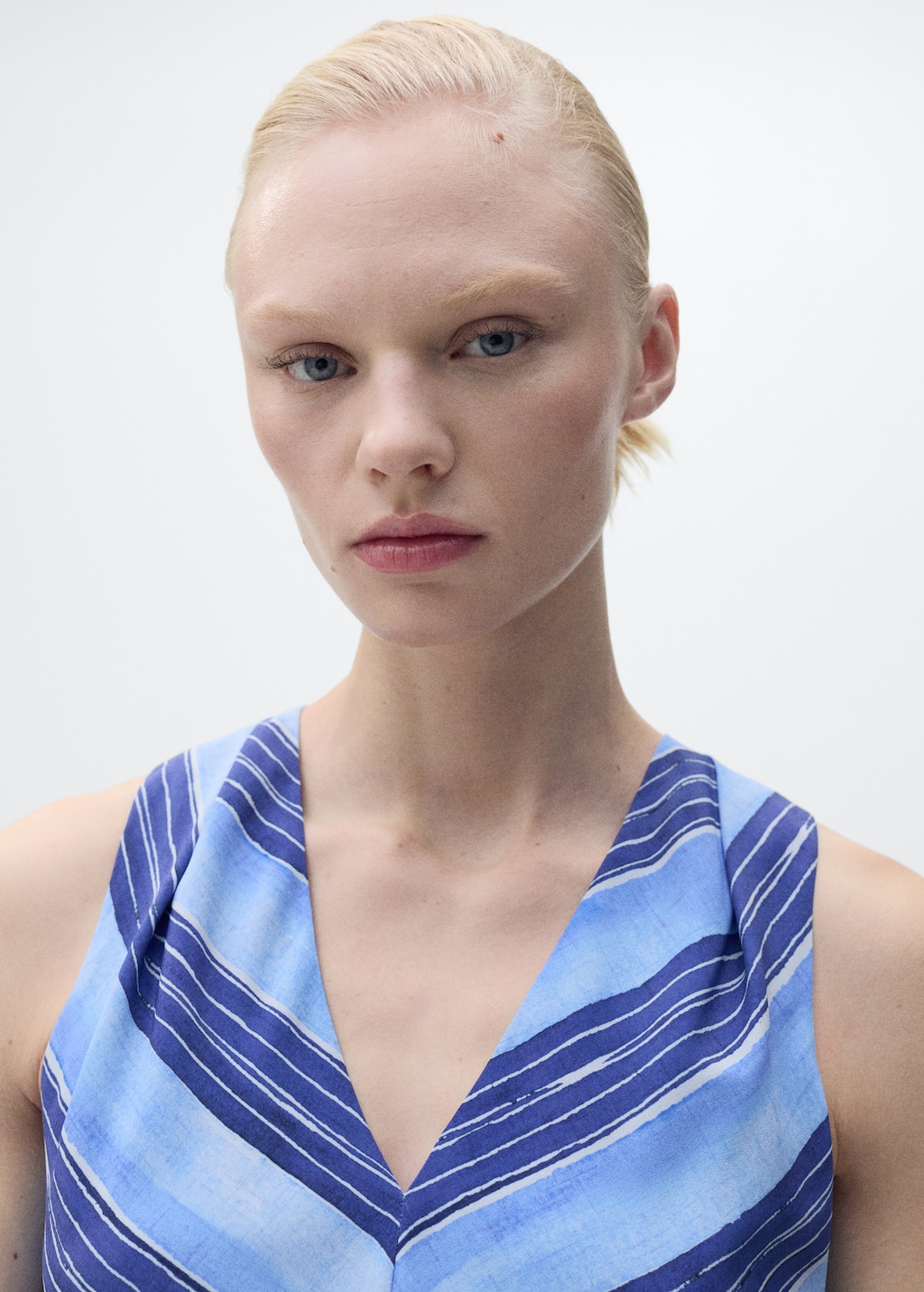 Striped flared dress