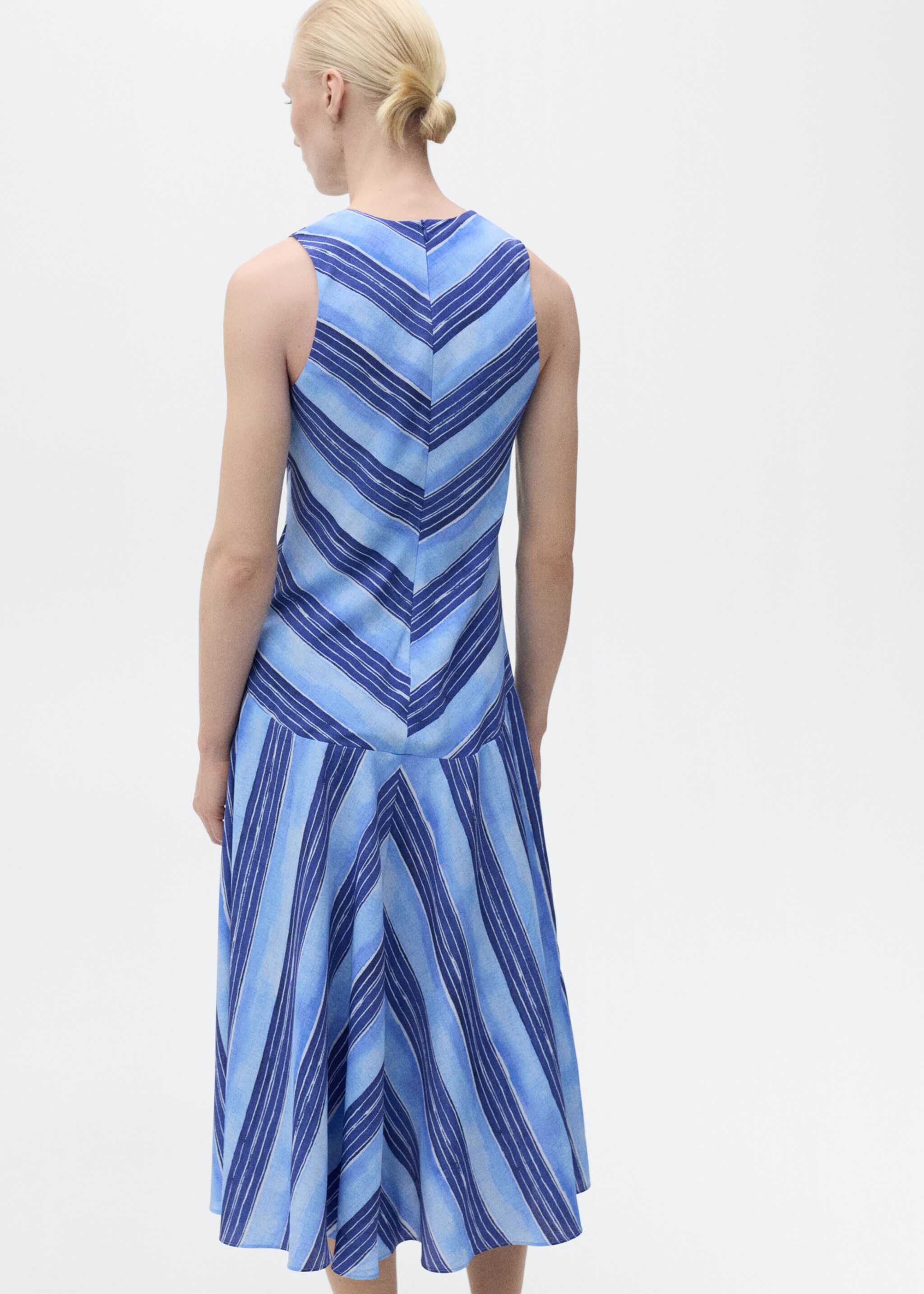 Vestido rayas evasé - Reverso del artículo