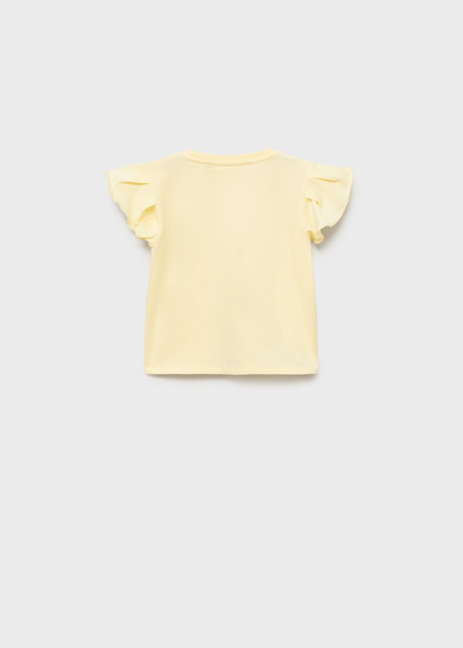 Ruffled sleeve T-shirt - Reverse of the article
