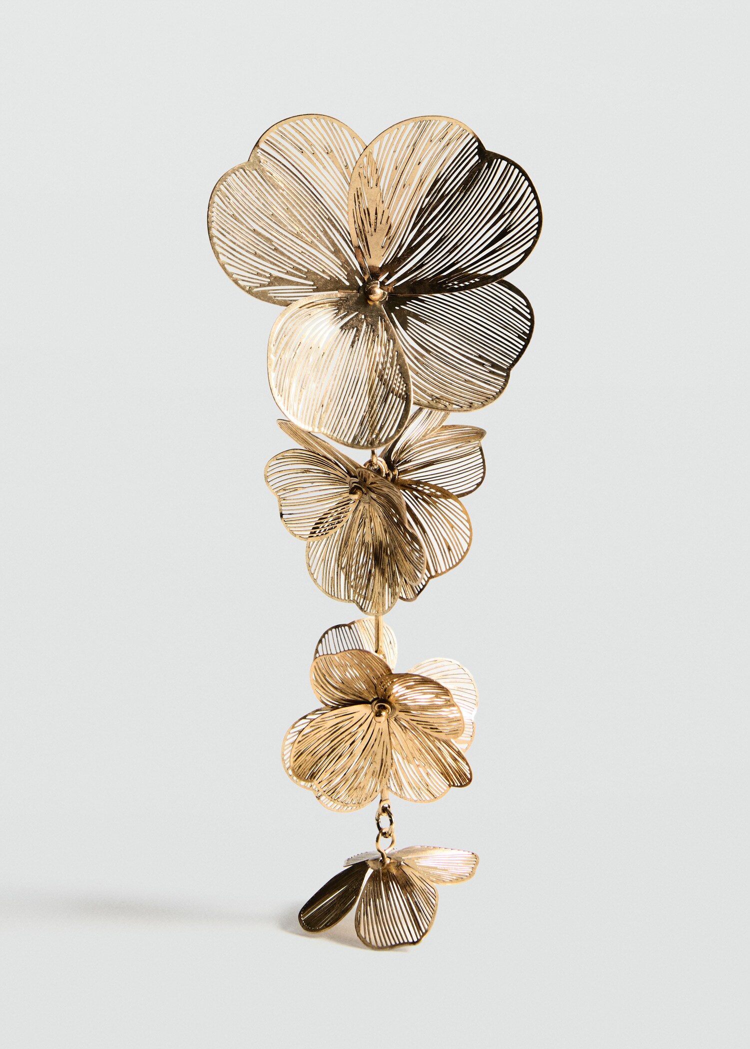 Pendientes flores colgantes - Plano medio