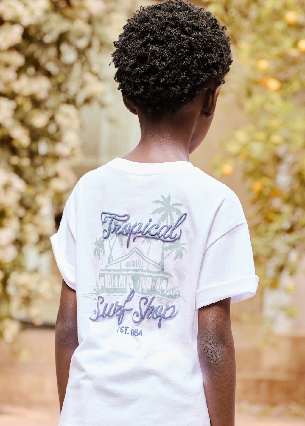 Tropical print T-shirt