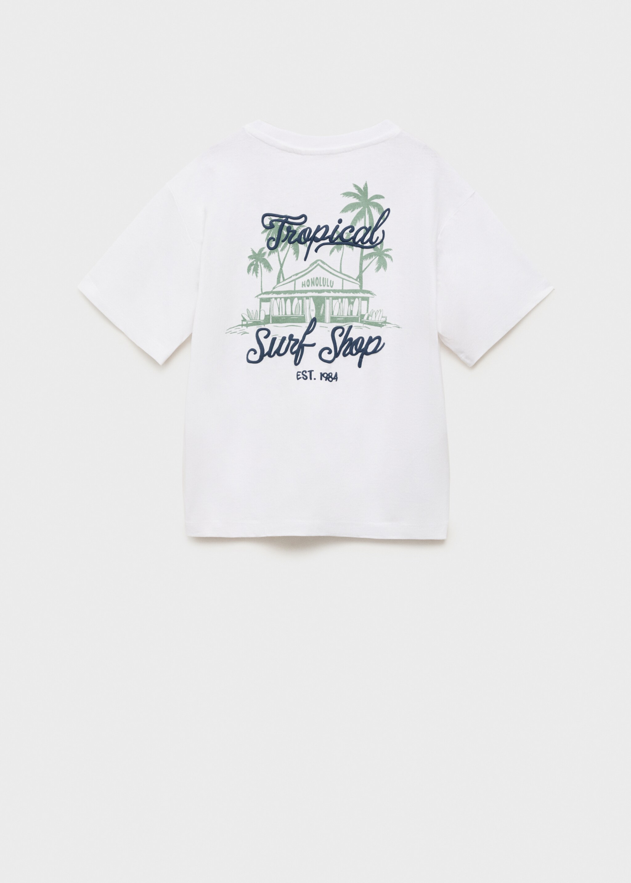 Tropical print T-shirt - Reverse of the article