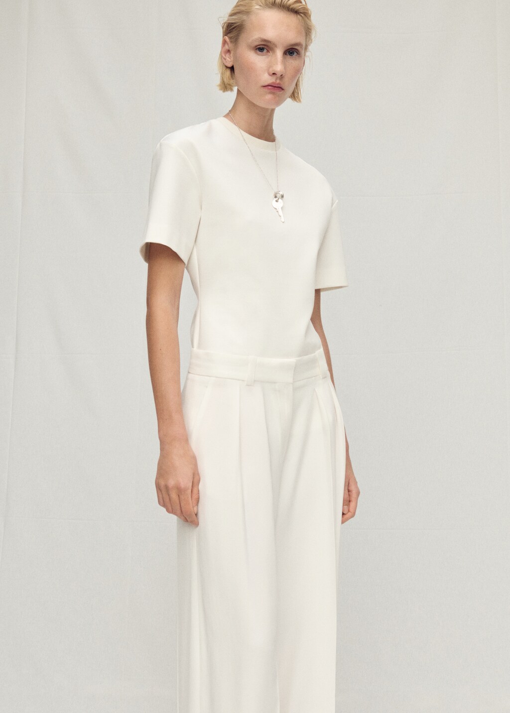 Lyocell suit pants with pleats - image 4