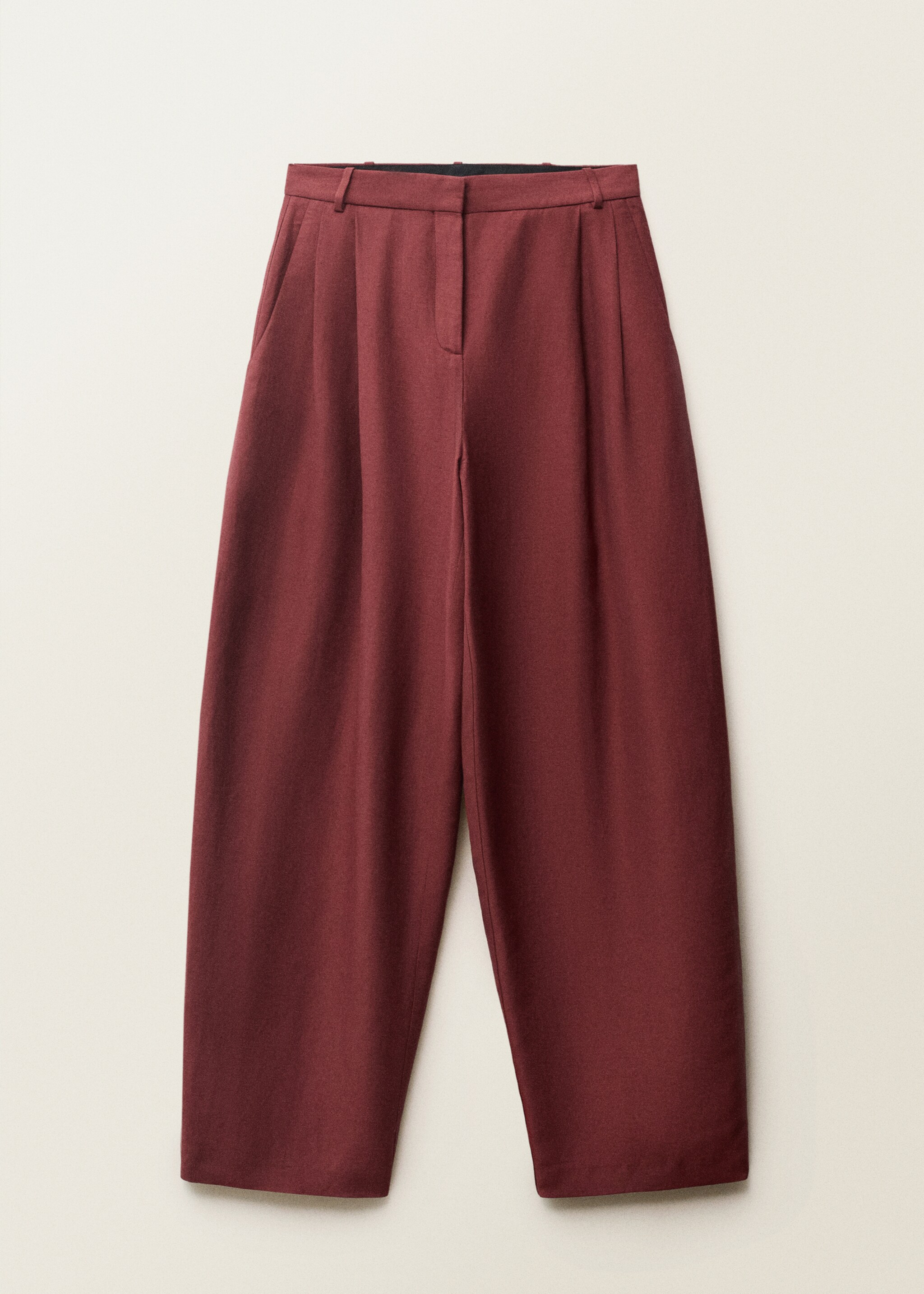 Wide-leg linen-blend suit trousers - Article without model