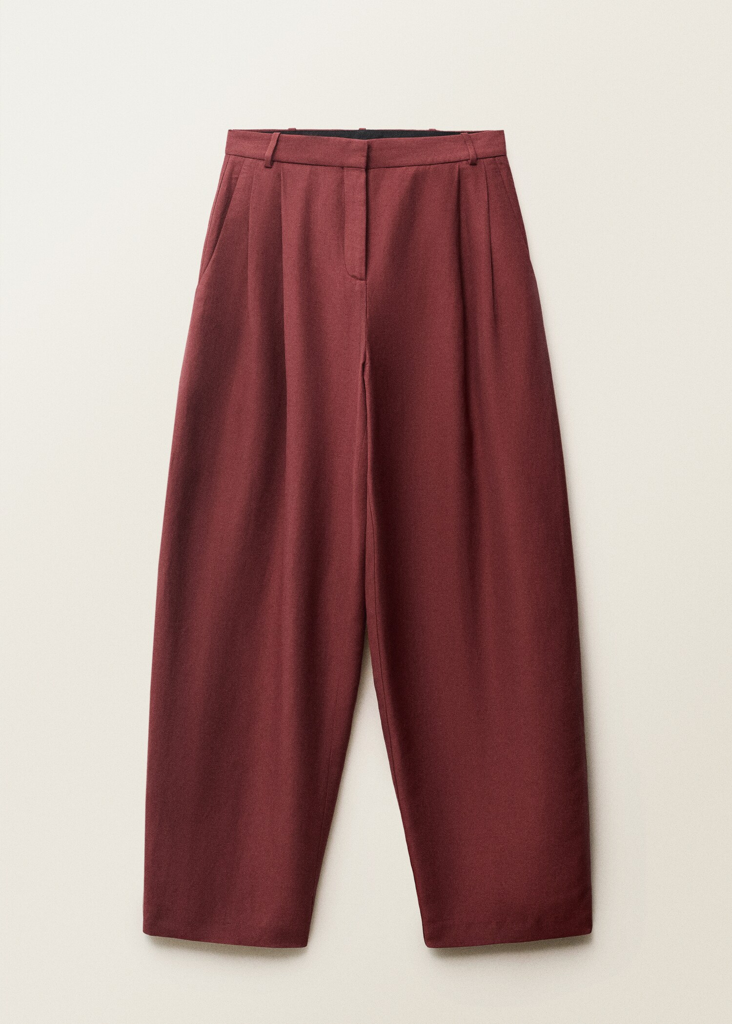 Wide-leg linen-blend suit trousers - Article without model